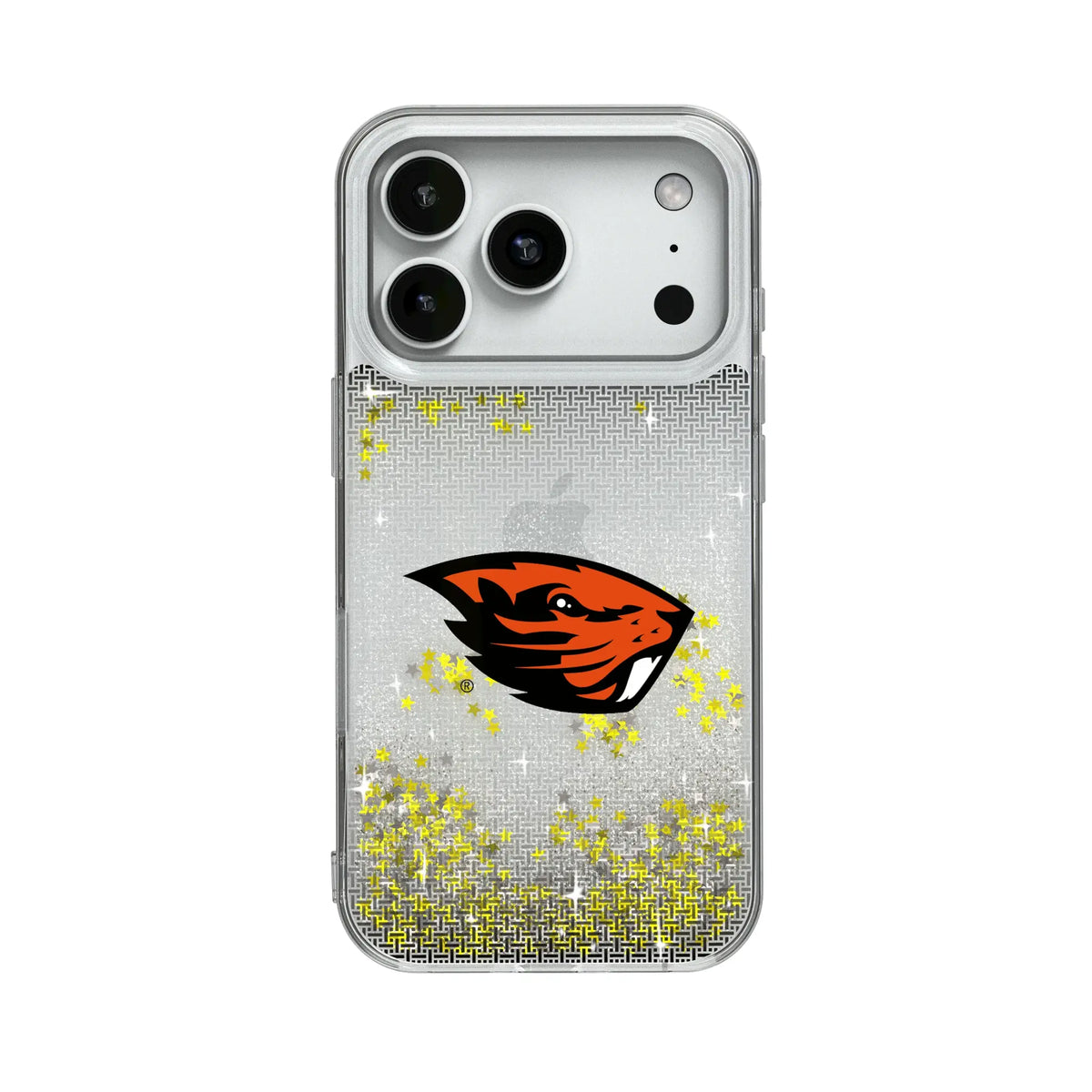 Oregon State University Beavers Linen Glitter Phone Case for Apple iPhone