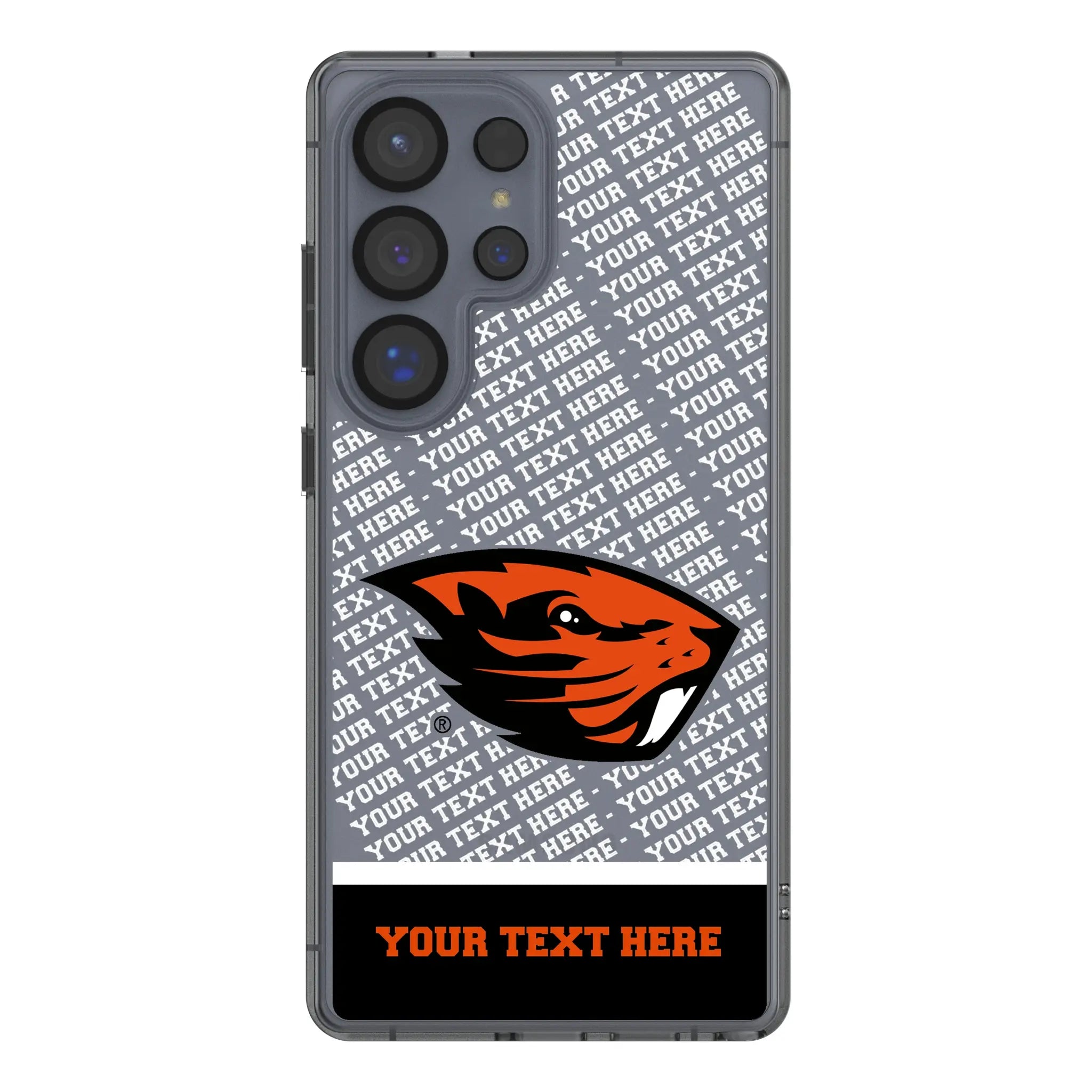 Oregon State University Beavers Personalized EndZone Plus Galaxy Clear Phone Case for Samsung Galaxy#Device_Galaxy S25 Ultra