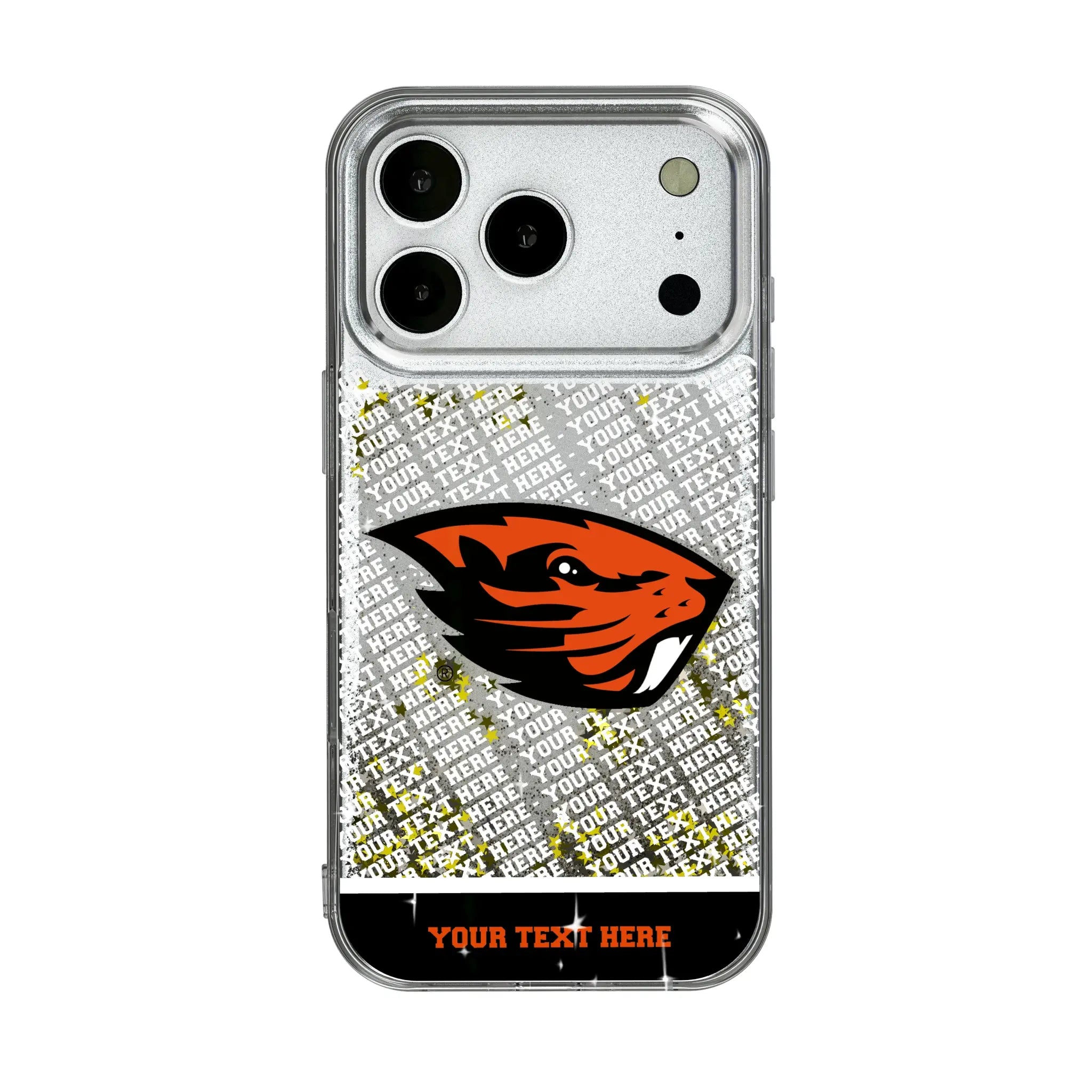 Oregon State University Beavers Personalized EndZone Plus iPhone Glitter Phone Case for Apple iPhone