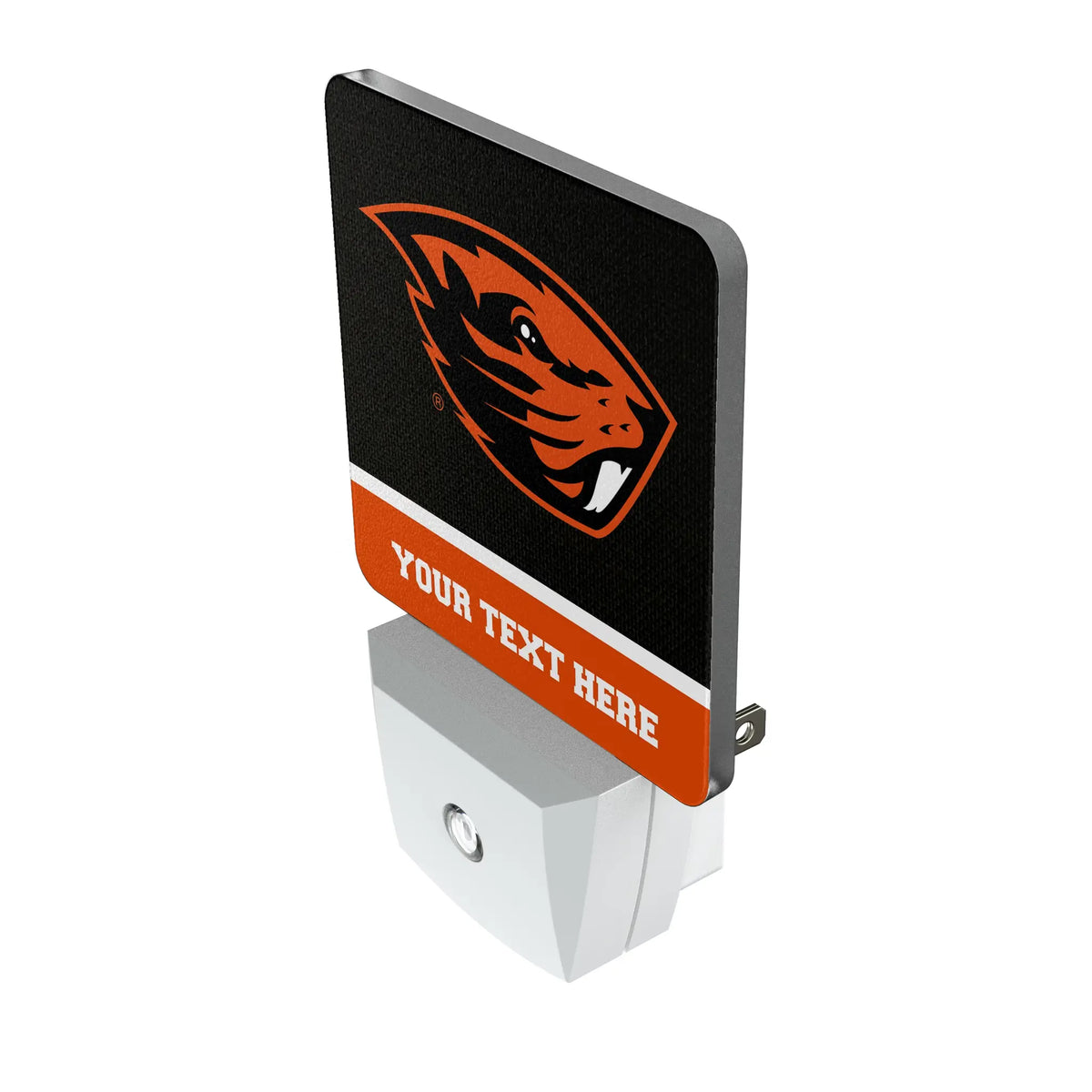 Oregon State University Beavers Personalized Endzone Solid Night Light 2-Pack - Isometric View