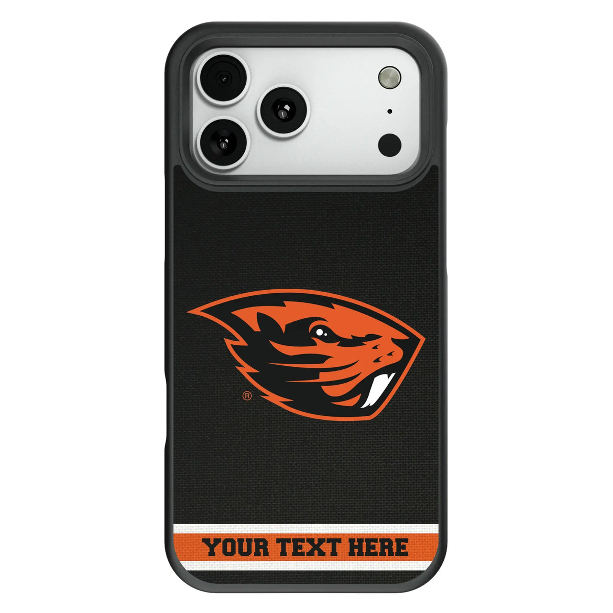 Oregon State University Beavers Personalized Stripe Bump Phone Case for Apple iPhone