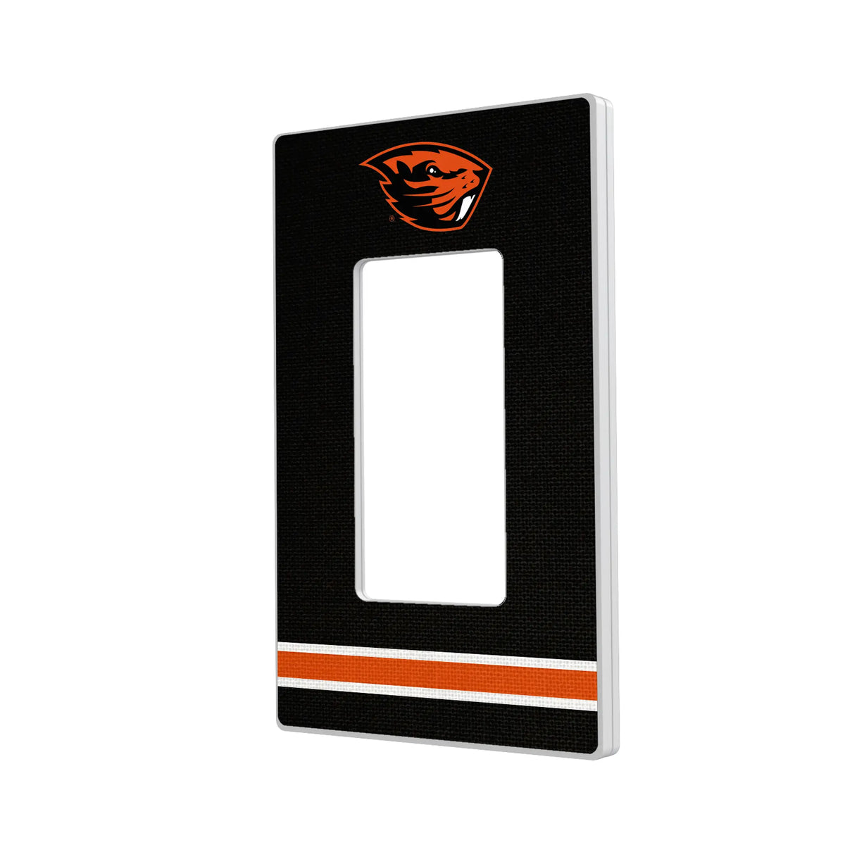 Oregon State University Beavers Stripe Hidden-Screw Light Switch Plate#Style_Single Rocker
