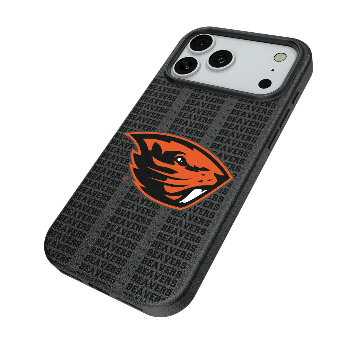Oregon State University Beavers Text Backdrop iPhone MagSafe Compatible Phone Case for Apple iPhone - Isometric View#Device_iPhone 18 Pro Max