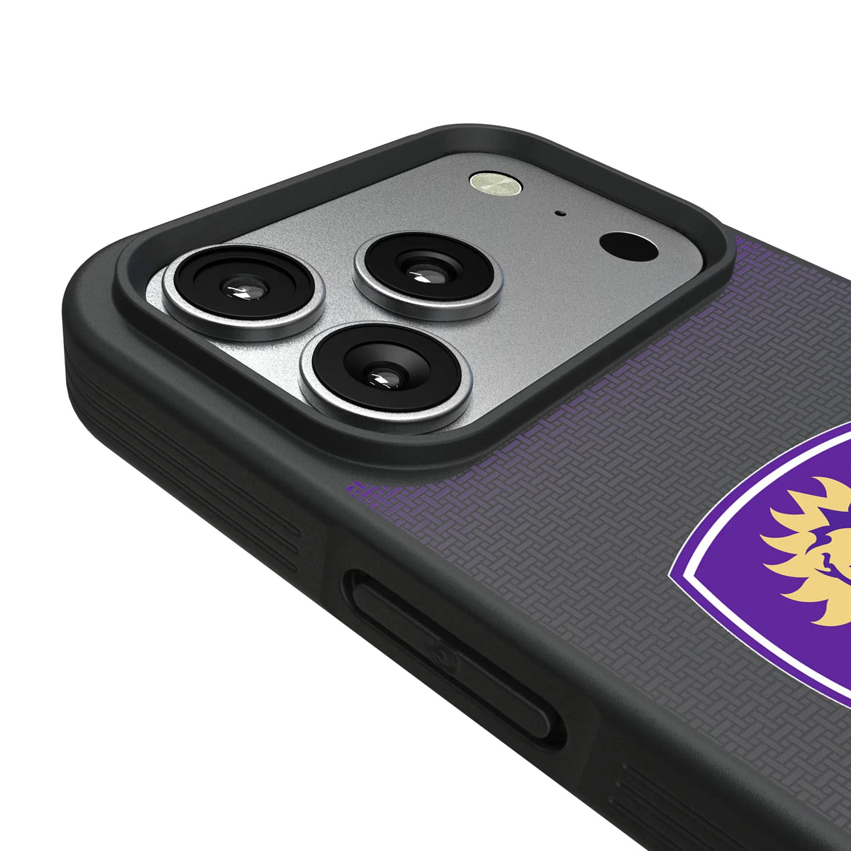 Orlando City Soccer Club Linen iPhone Bump Phone Case for Apple iPhone - Detail#Device_iPhone 17 Pro