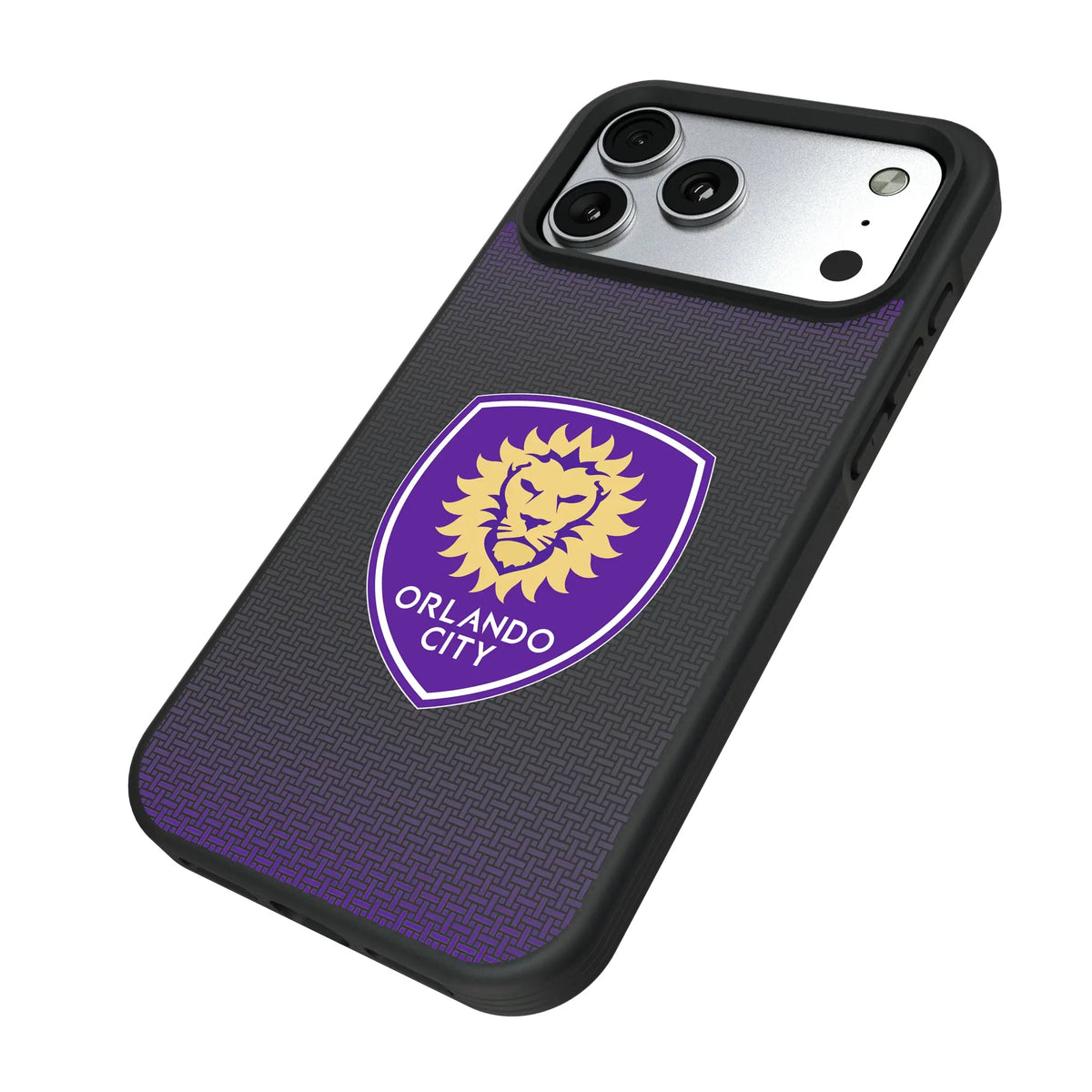 Orlando City Soccer Club Linen iPhone Bump Phone Case for Apple iPhone - Isometric View#Device_iPhone 17 Pro Max