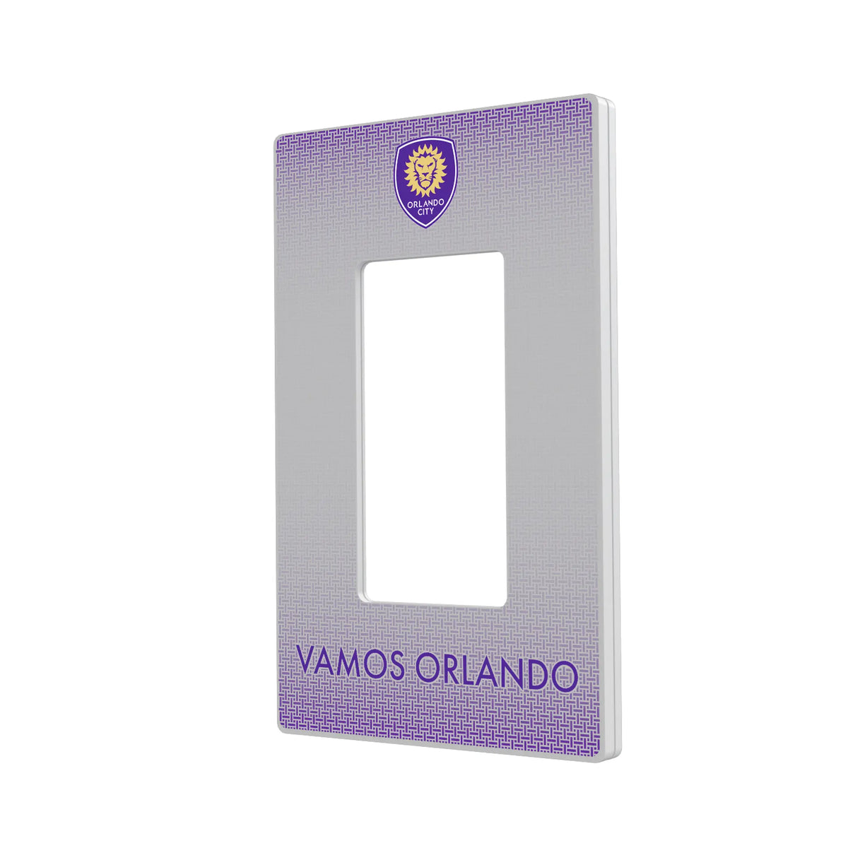 Orlando City Soccer Club Linen Hidden-Screw Light Switch Plate#Style_Single Rocker