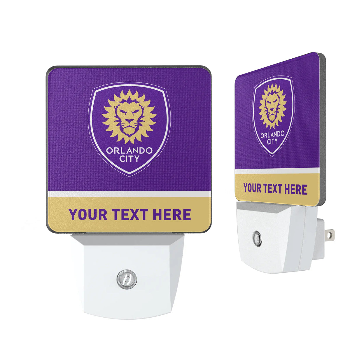 Orlando City Soccer Club Personalized Endzone Solid Night Light 2-Pack
