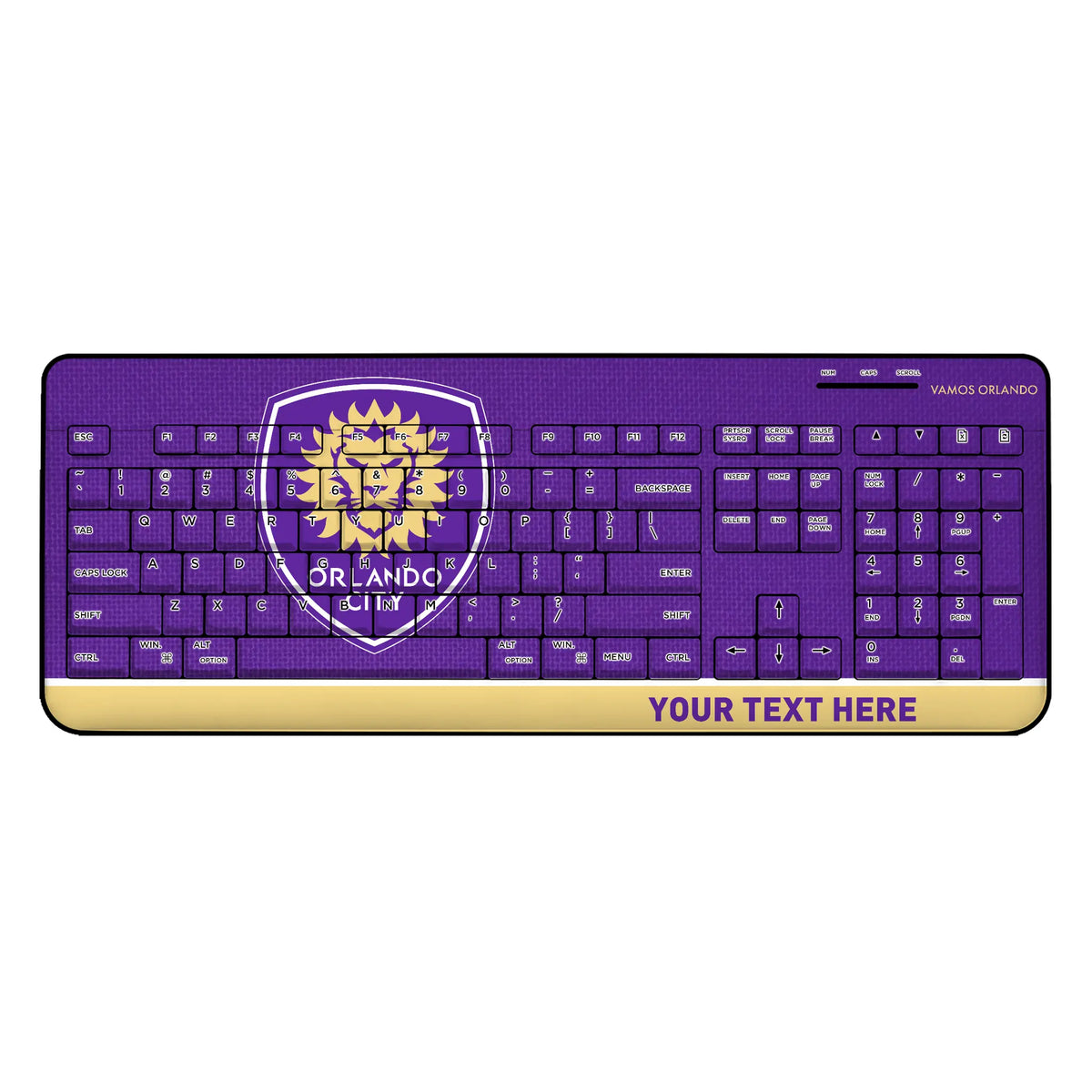 Orlando City Soccer Club Personalized Endzone Solid Wireless USB Keyboard