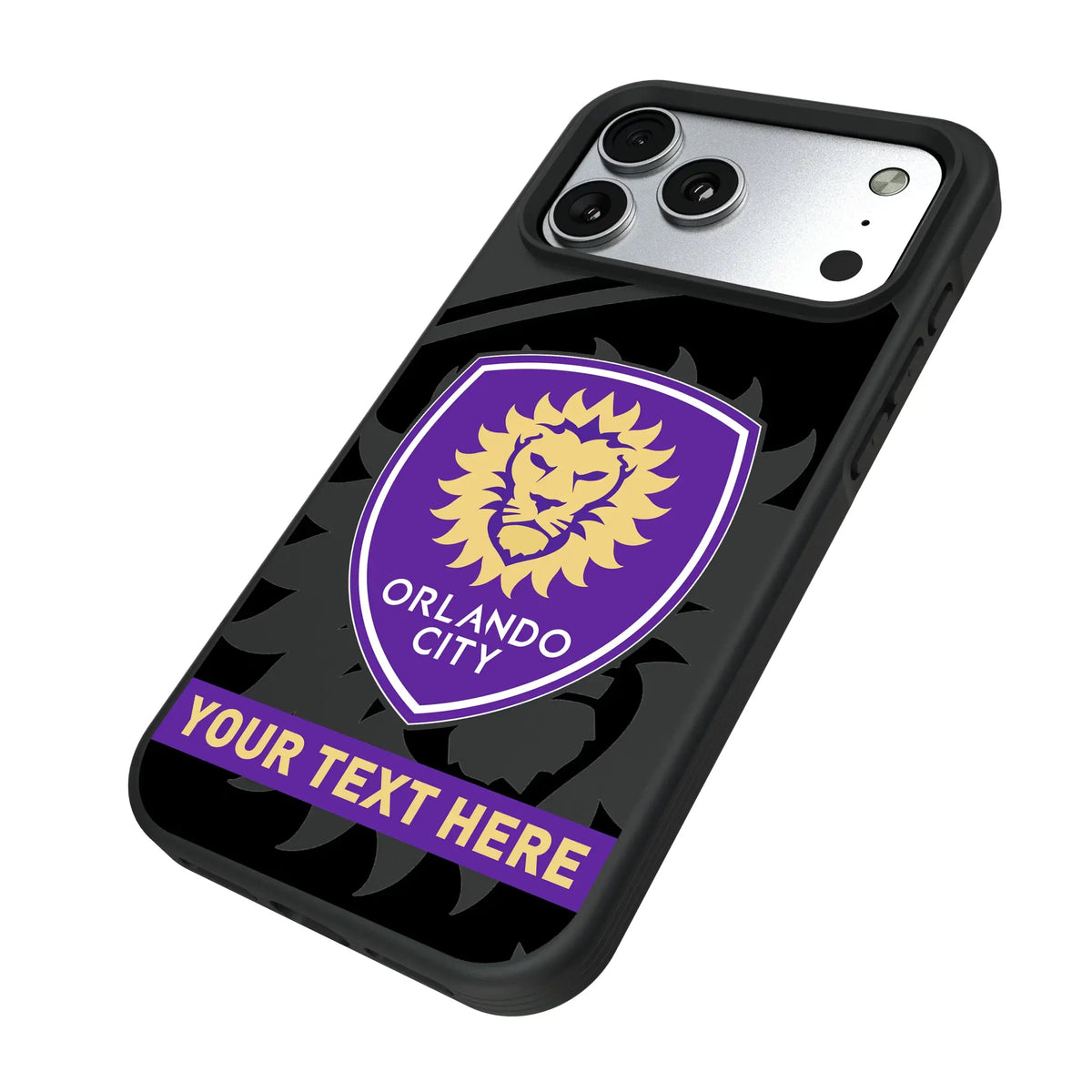 Orlando City Soccer Club Personalized Tilt iPhone Bump Phone Case for Apple iPhone - Isometric View#Device_iPhone 17 Pro Max
