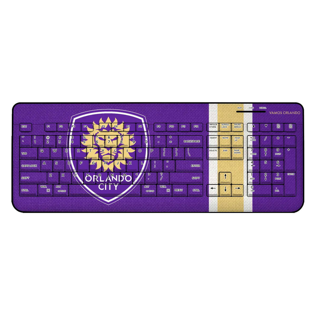 Orlando City Soccer Club Stripe Wireless USB Keyboard