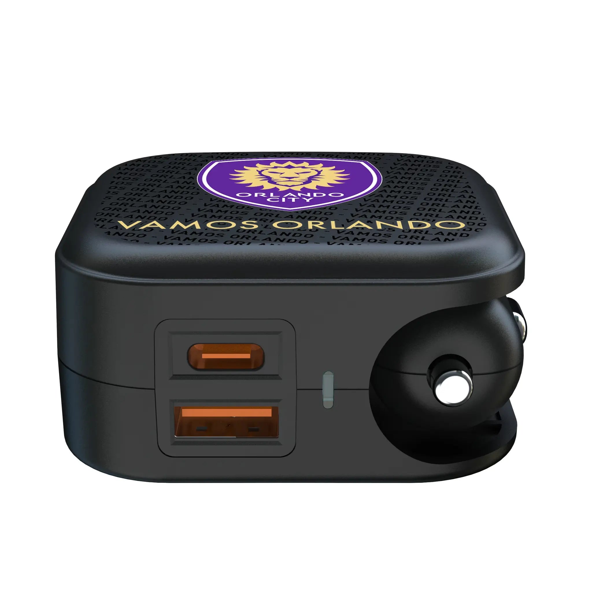 Orlando City Soccer Club Text Backdrop 2 in 1 USB A/C Charger
