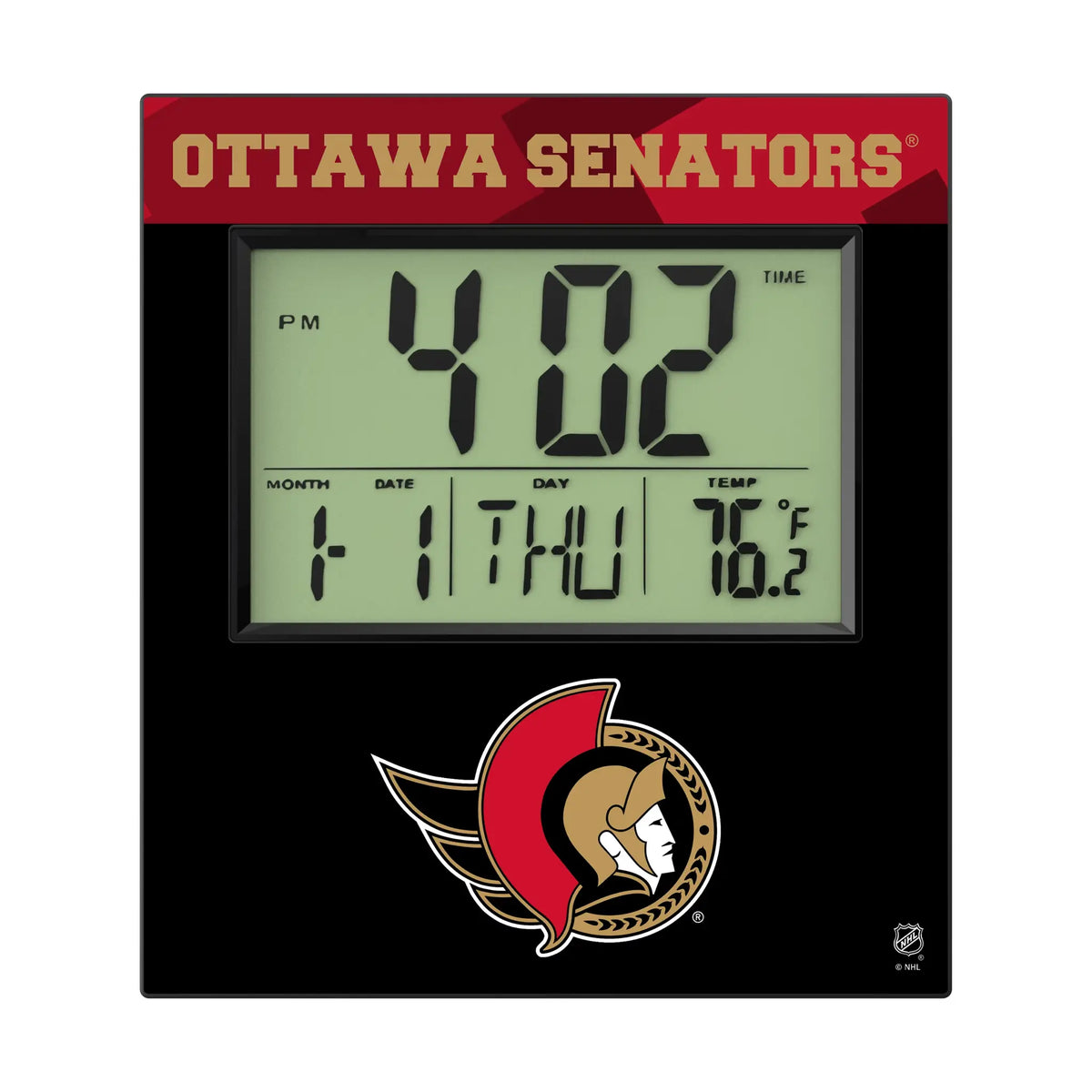 Ottawa Senators Color Block Wall Clock