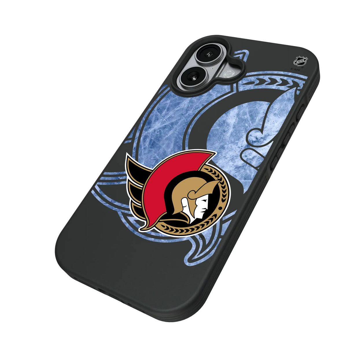 Ottawa Senators Ice Tilt iPhone Bump Phone Case for Apple iPhone - Isometric View#Device_iPhone 17