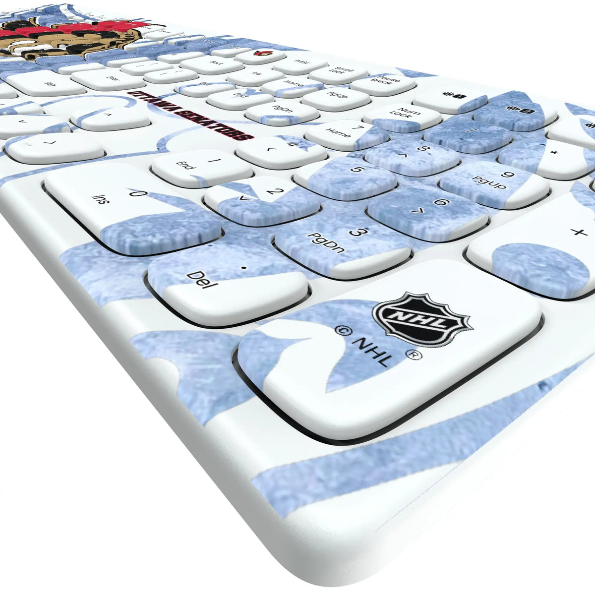 Ottawa Senators Ice Tilt KKB605 Curved Wireless Keyboard - Detail