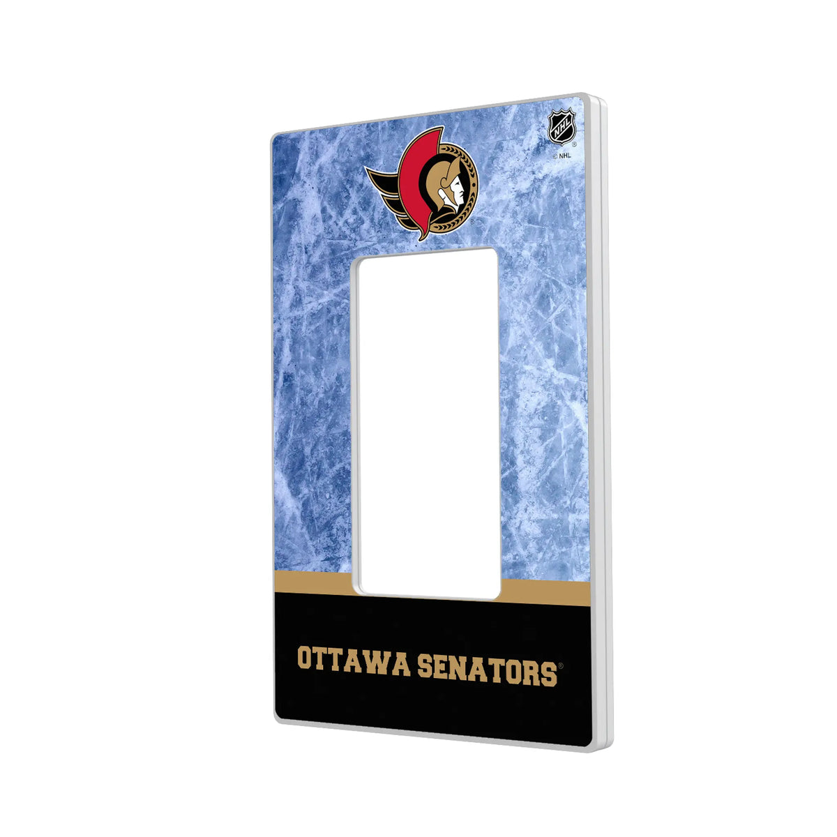 Ottawa Senators Ice Wordmark Hidden-Screw Light Switch Plate#Style_Single Rocker