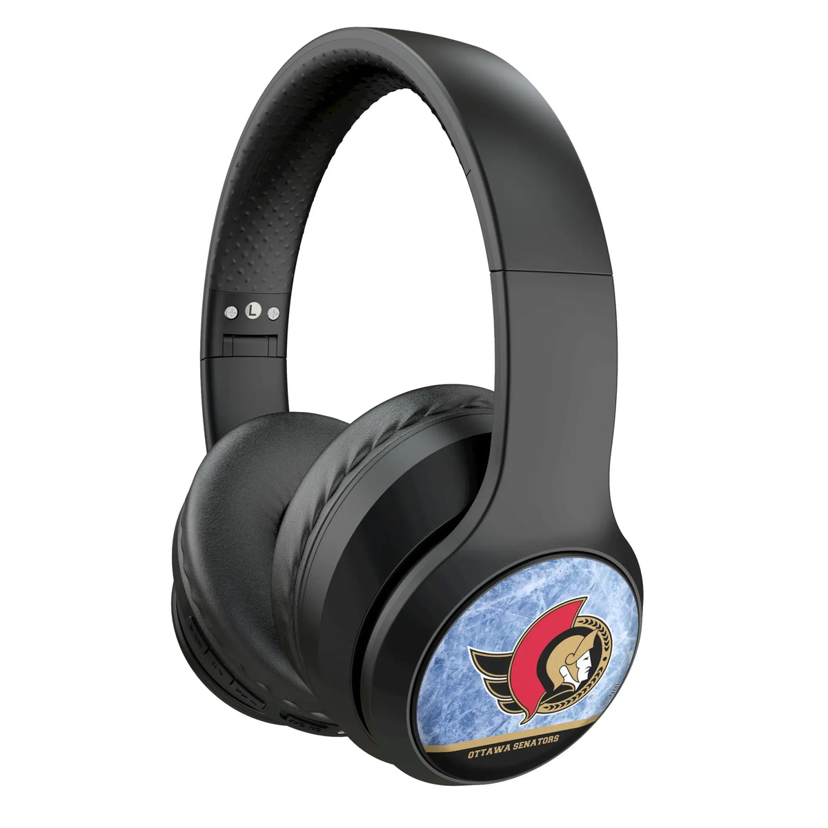 Ottawa Senators Ice Wordmark Wireless Over-Ear Headphones With Case