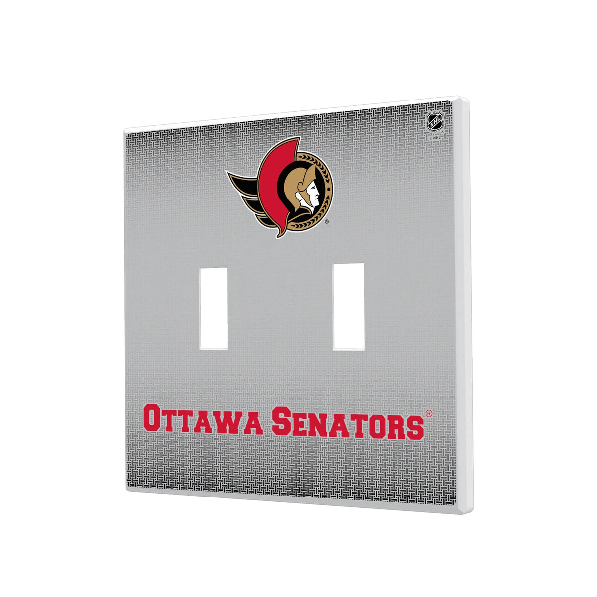Ottawa Senators Linen Hidden-Screw Light Switch Plate#Style_Double Toggle