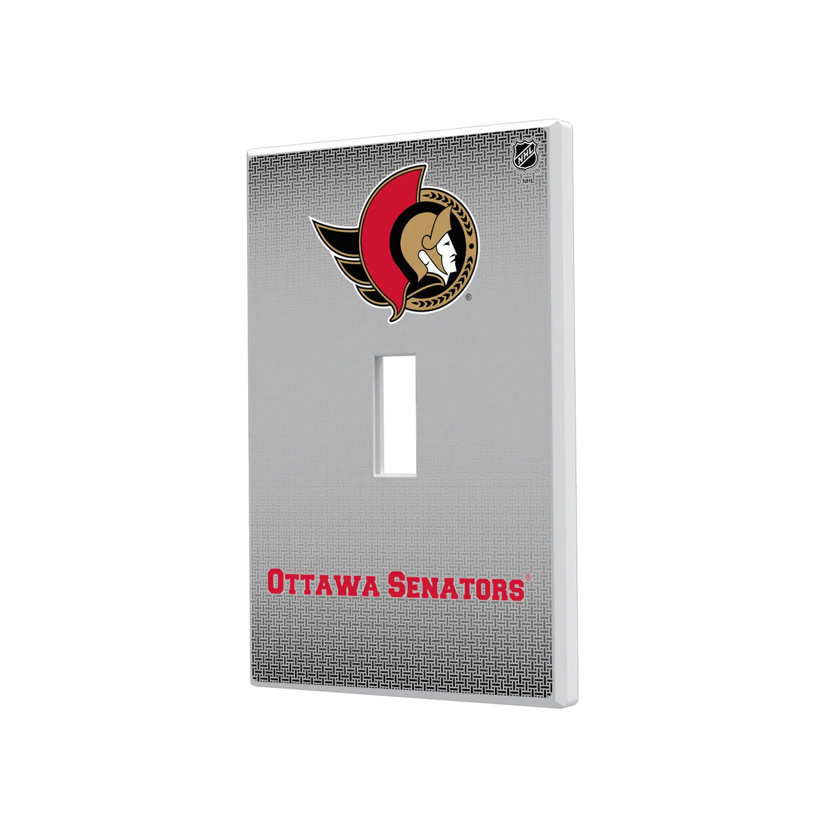 Ottawa Senators Linen Hidden-Screw Light Switch Plate#Style_Single Toggle