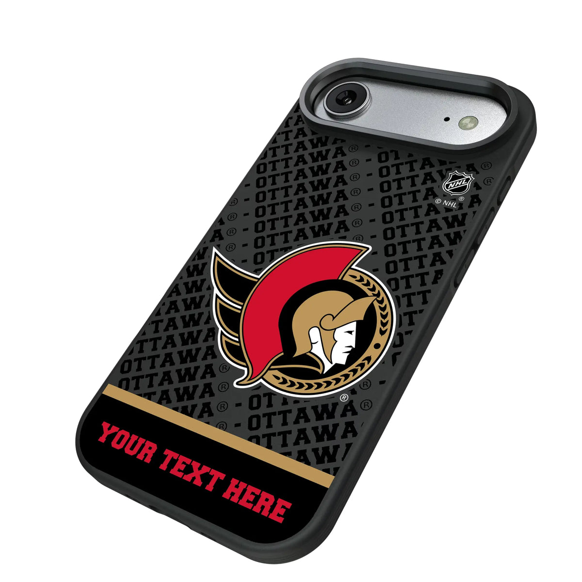 Ottawa Senators Personalized EndZone Plus iPhone Bump Phone Case for Apple iPhone - Isometric View#Device_iPhone Air