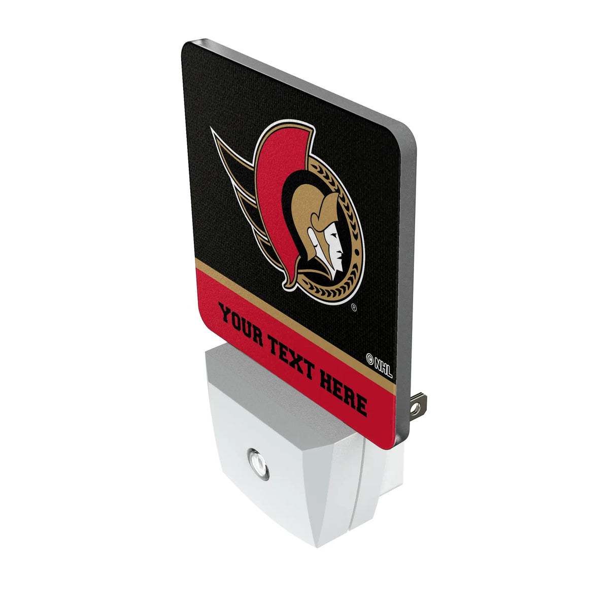 Ottawa Senators Personalized Endzone Solid Night Light 2-Pack - Isometric View