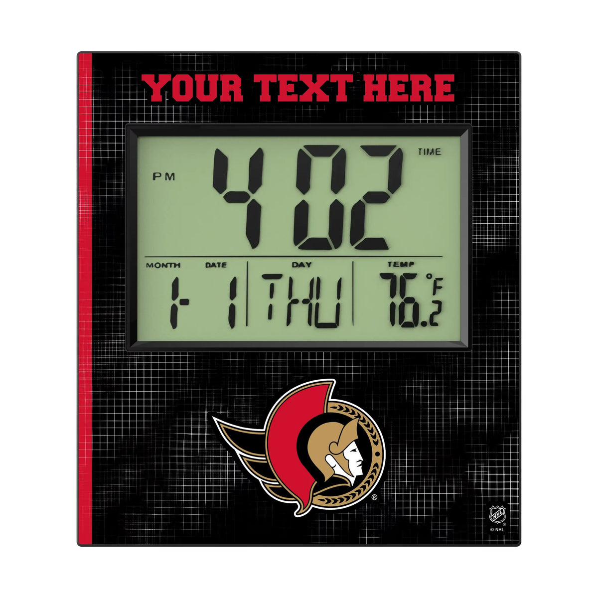Ottawa Senators Personalized Hatch Wall Clock