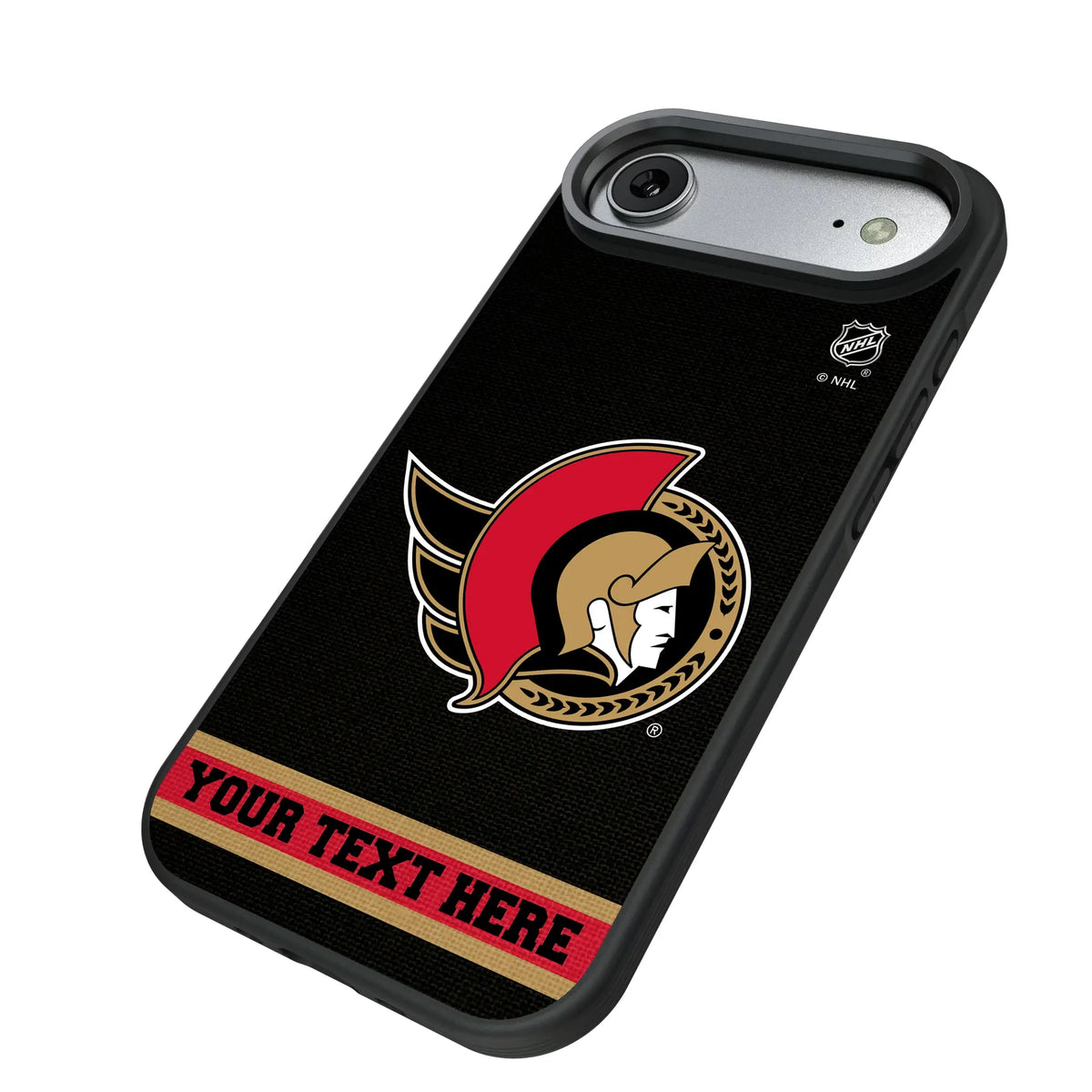 Ottawa Senators Personalized Stripe iPhone Bump Phone Case for Apple iPhone - Isometric View#Device_iPhone Air