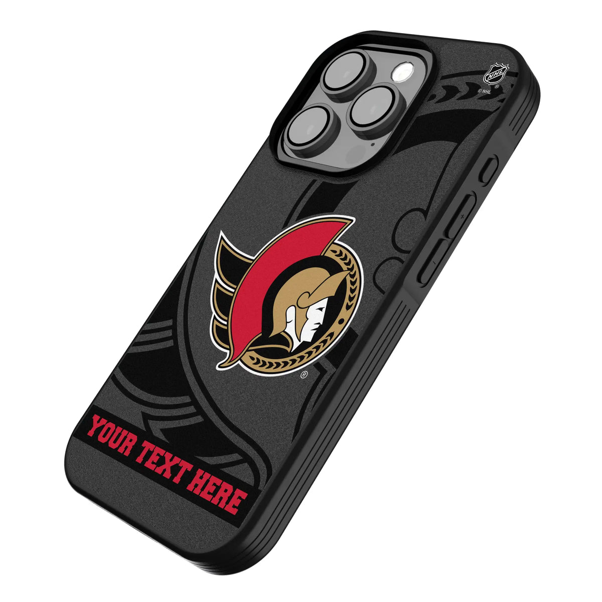 Ottawa Senators Personalized Tilt iPhone Bump Phone Case for Apple iPhone - Isometric View