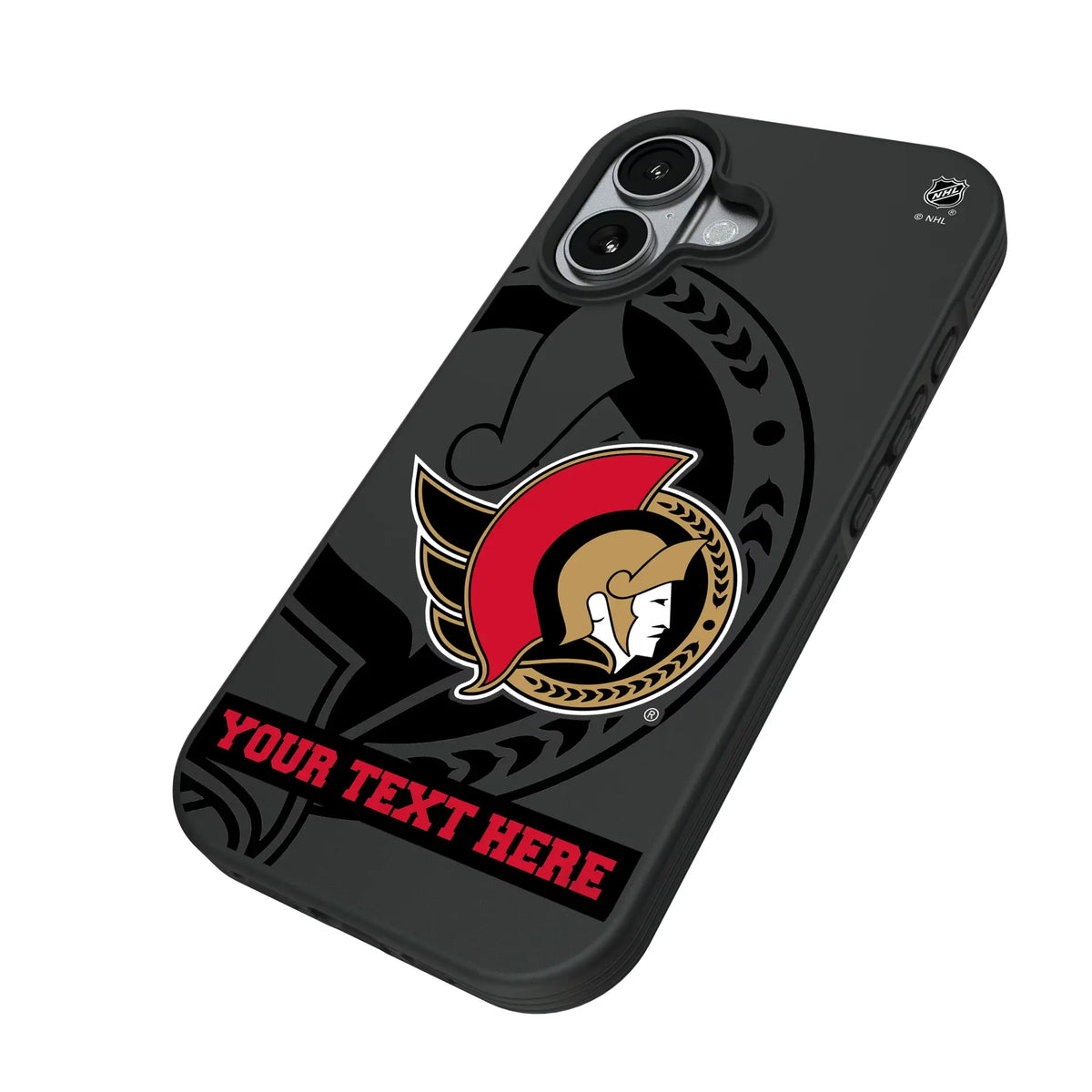 Ottawa Senators Personalized Tilt iPhone Bump Phone Case for Apple iPhone - Isometric View#Device_iPhone 17