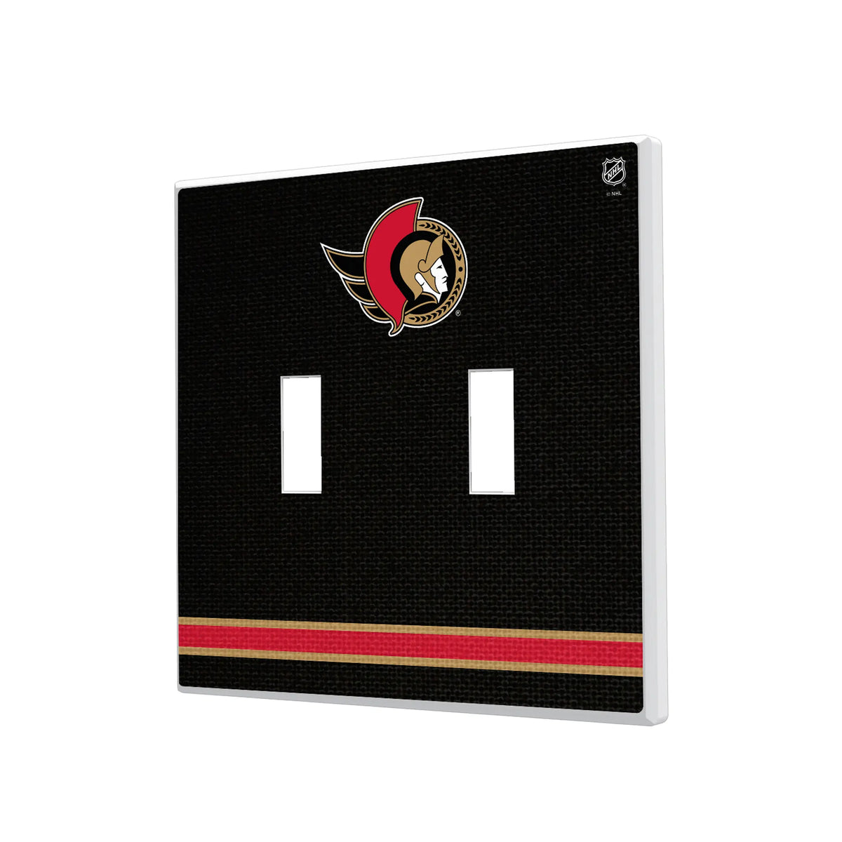 Ottawa Senators Stripe Hidden-Screw Light Switch Plate#Style_Double Toggle