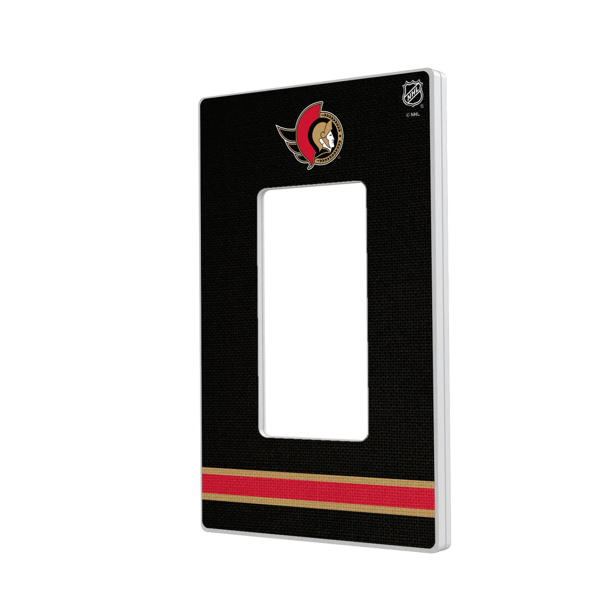 Ottawa Senators Stripe Hidden-Screw Light Switch Plate#Style_Single Rocker