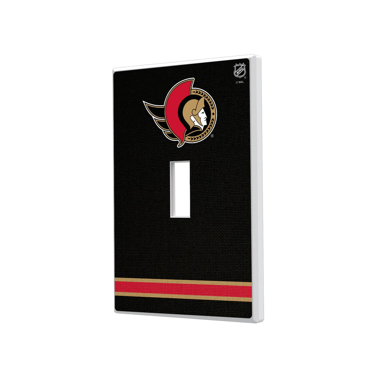Ottawa Senators Stripe Hidden-Screw Light Switch Plate#Style_Single Toggle