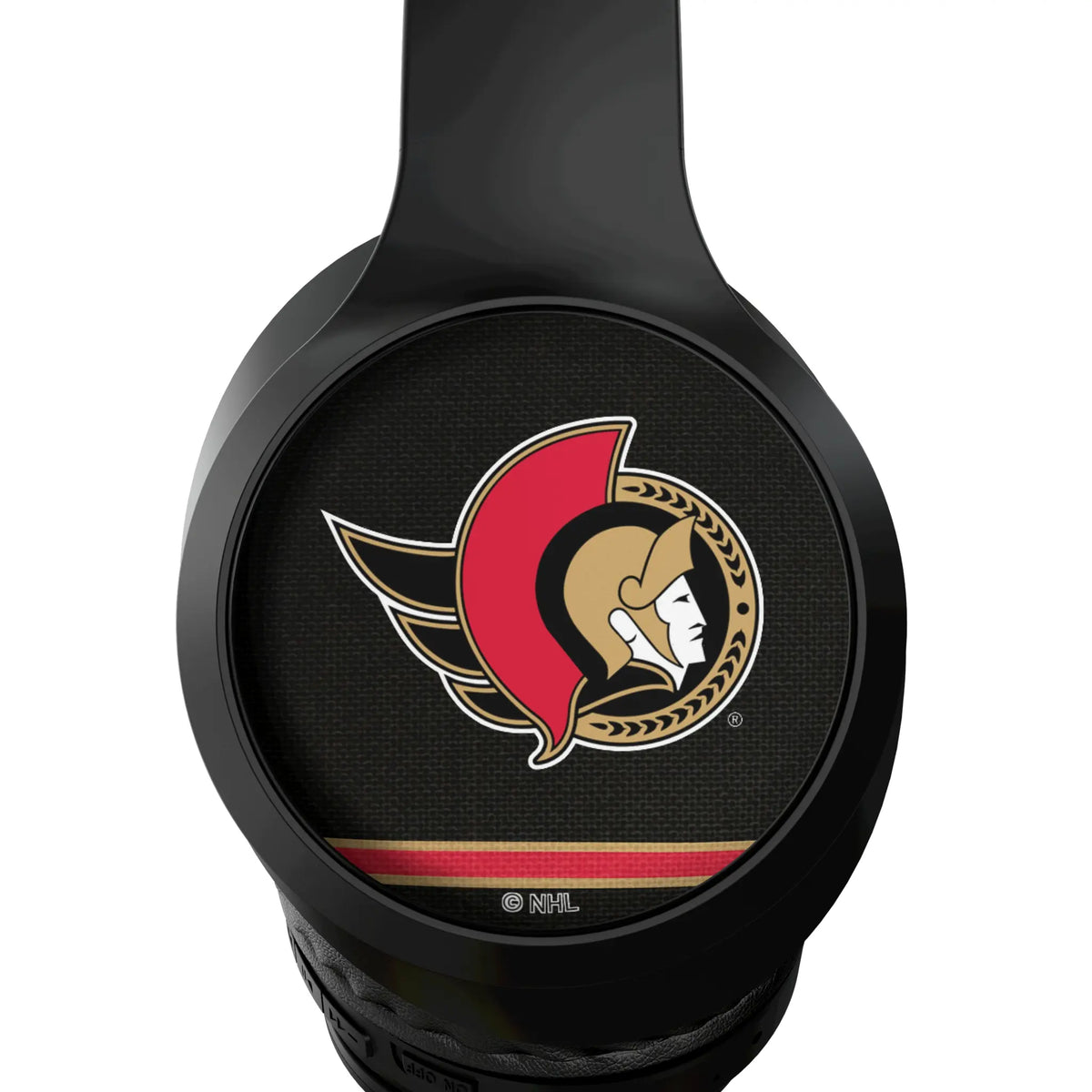 Ottawa Senators Stripe Wireless Over-Ear Headphones With Case - Detail