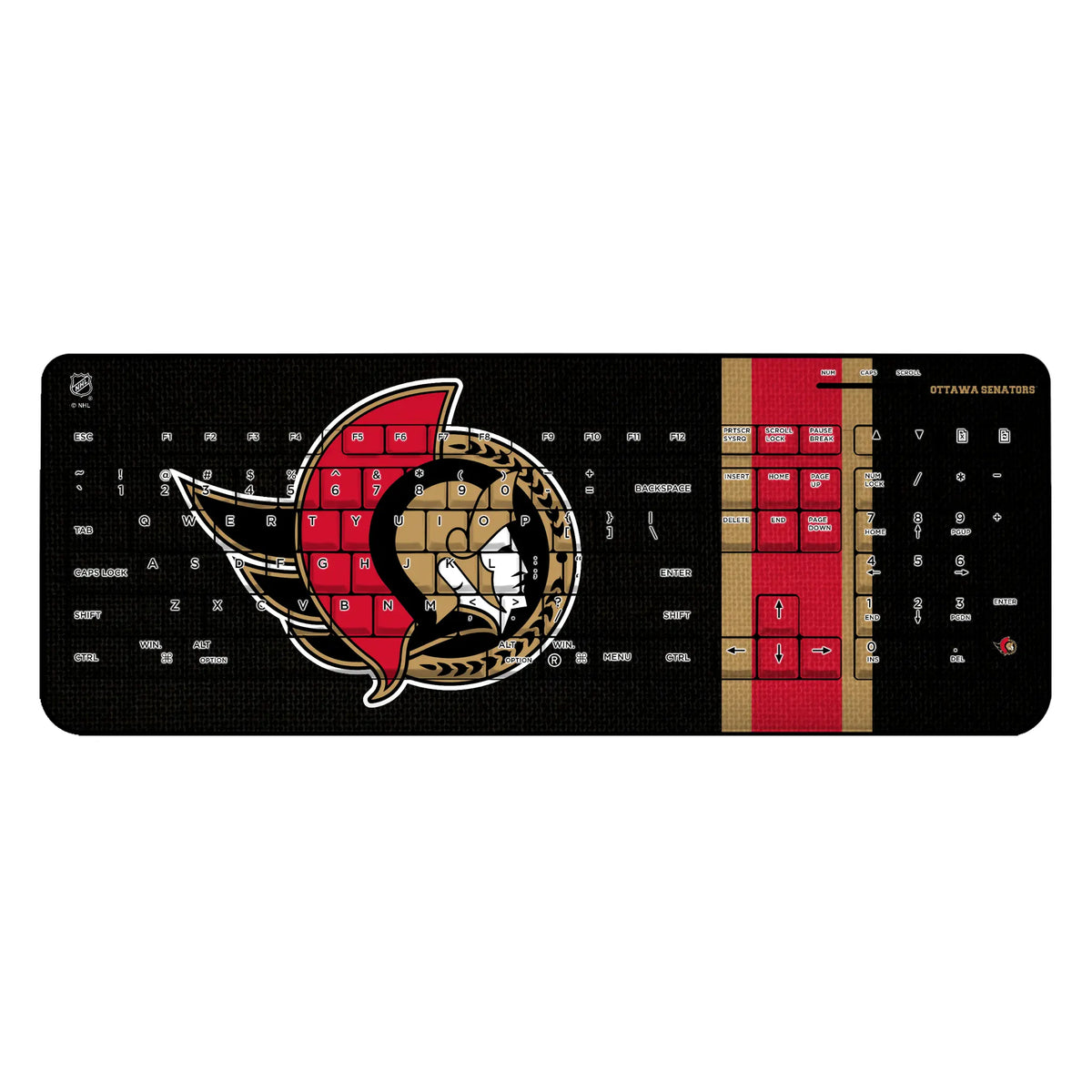 Ottawa Senators Stripe Wireless USB Keyboard