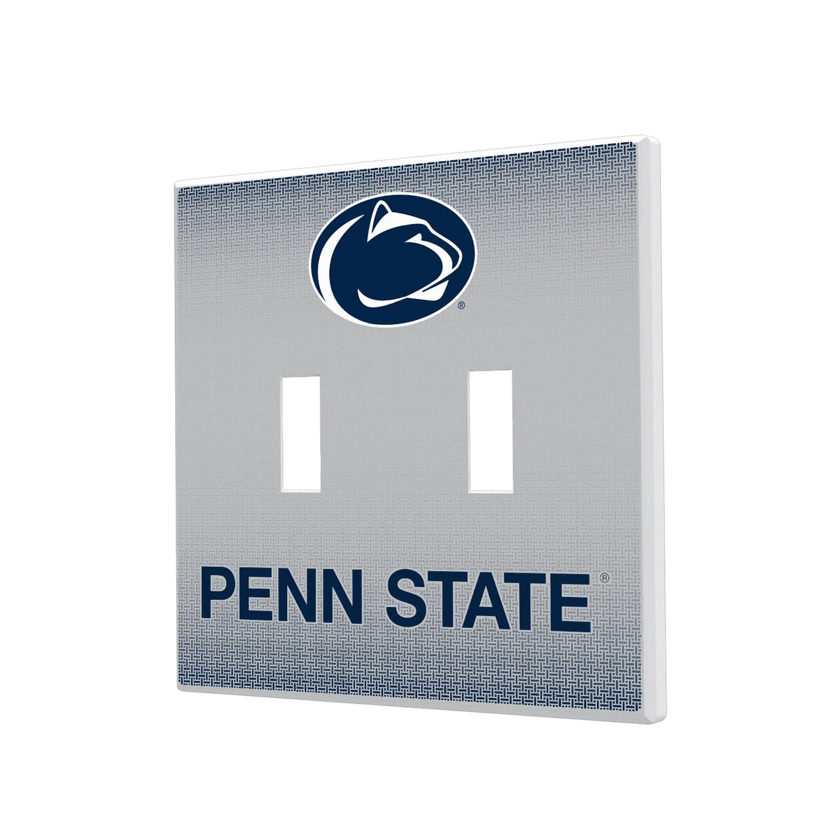 Pennsylvania State University Nittany Lions Linen Hidden-Screw Light Switch Plate#Style_Double Toggle
