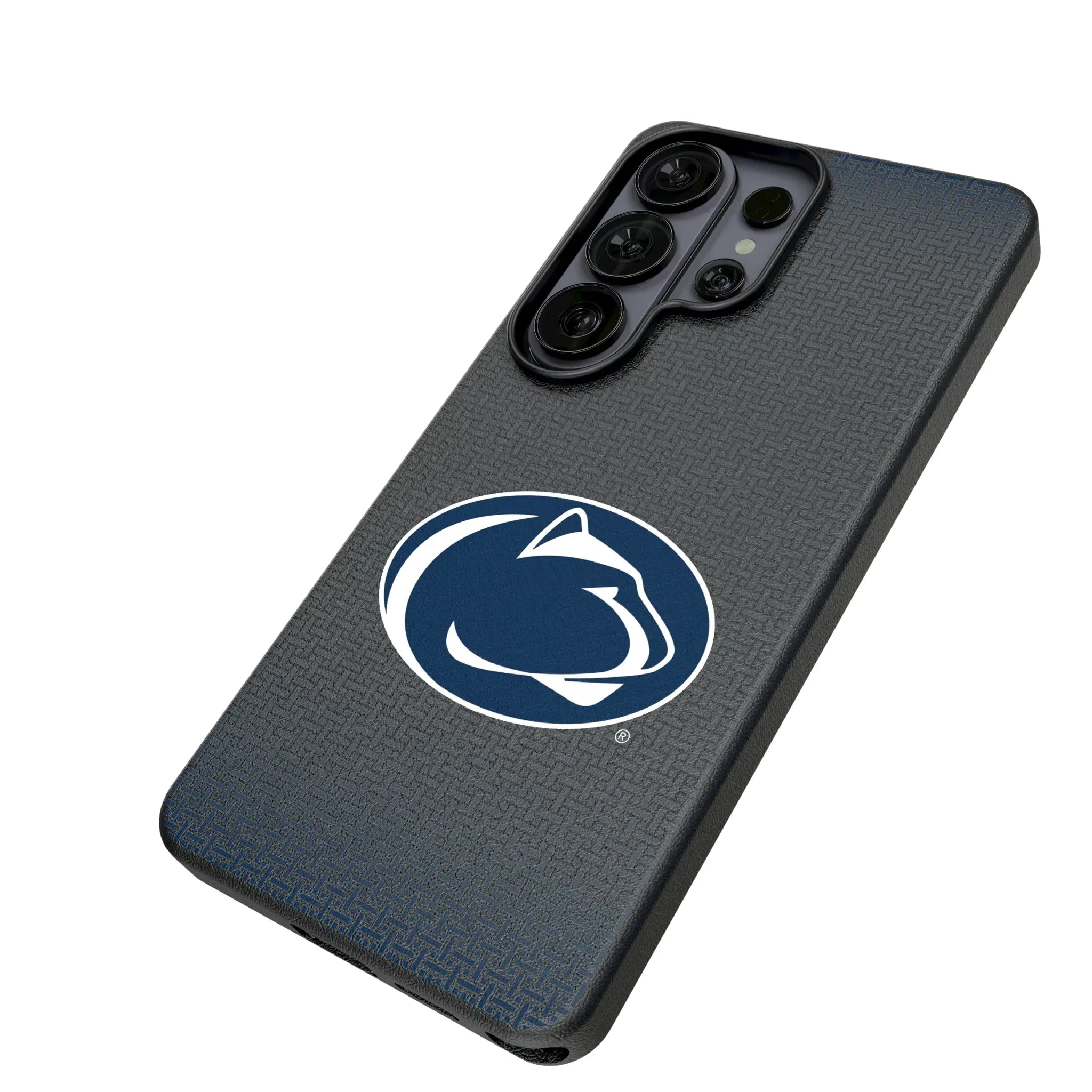 Pennsylvania State University Nittany Lions Linen Galaxy MagSafe Compatible Phone Case for Samsung Galaxy - Isometric View#Device_Galaxy S26 Ultra