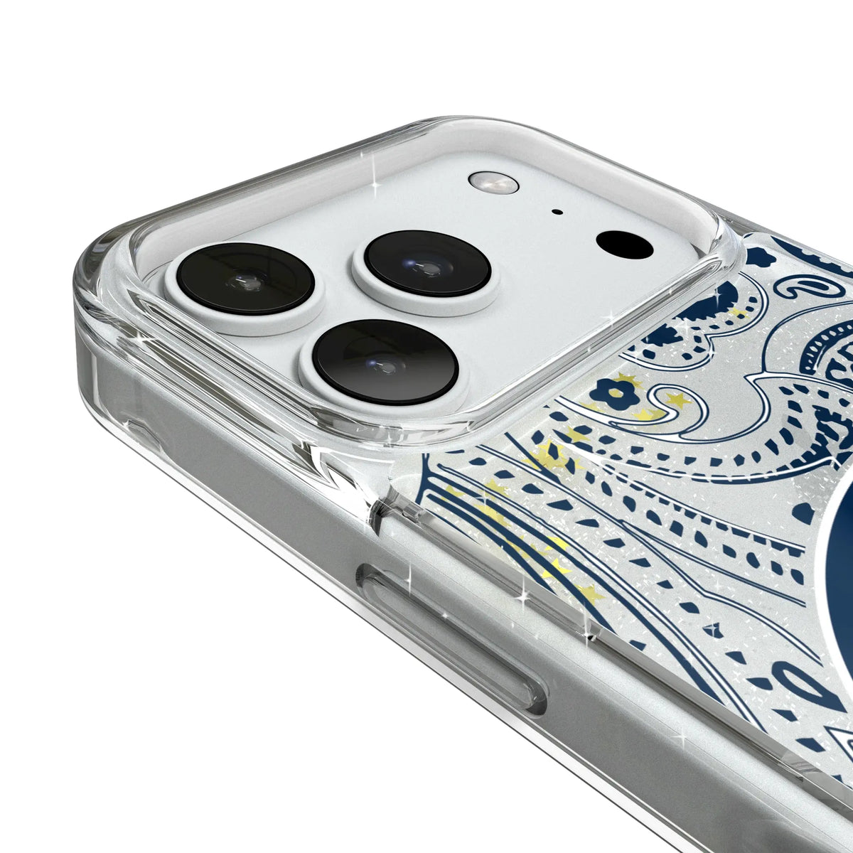 Pennsylvania State University Nittany Lions Paisley iPhone Glitter Phone Case for Apple iPhone - Detail#Device_iPhone 18 Pro