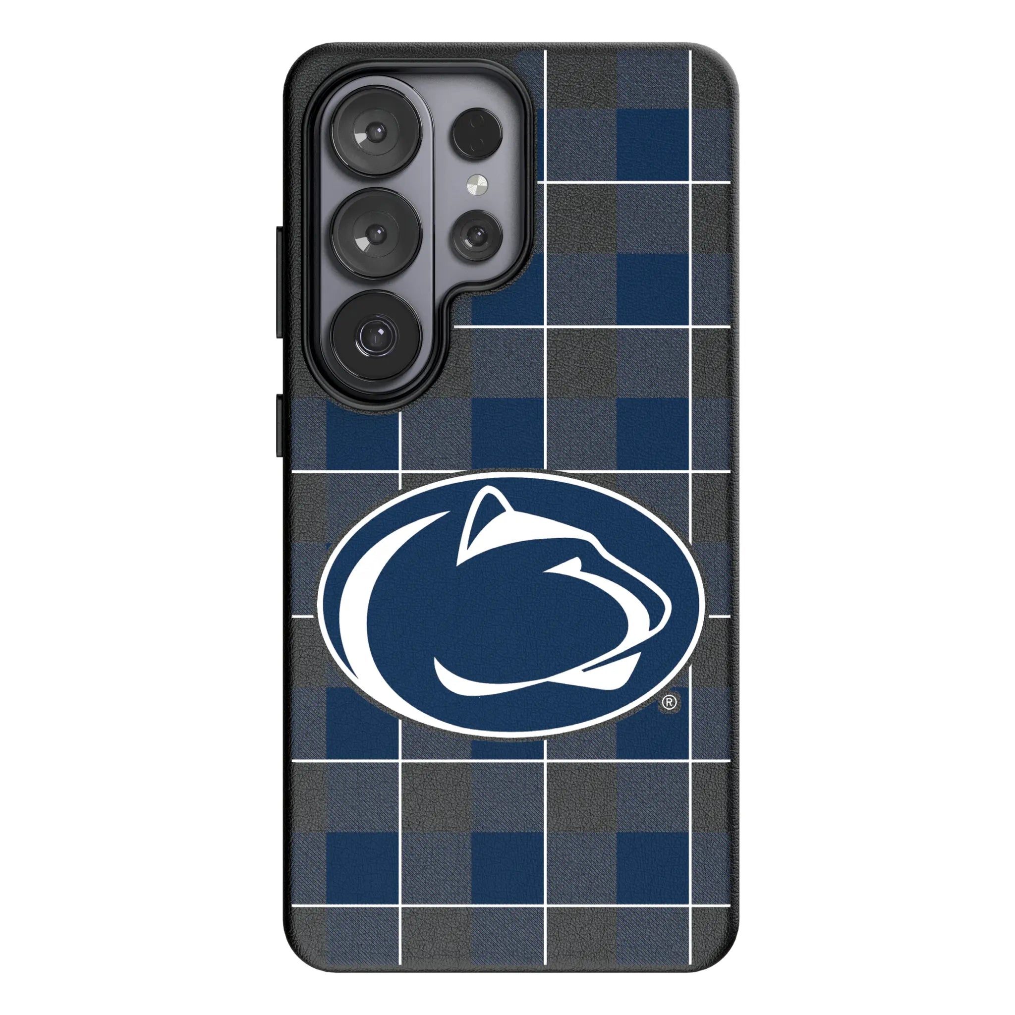 Pennsylvania State University Nittany Lions Plaid Galaxy MagSafe Compatible Phone Case for Samsung Galaxy#Device_Galaxy S26 Ultra