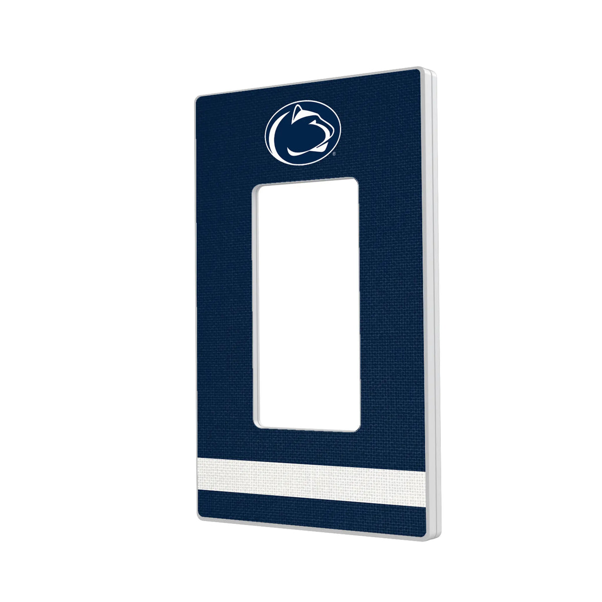 Pennsylvania State University Nittany Lions Stripe Hidden-Screw Light Switch Plate#Style_Single Rocker