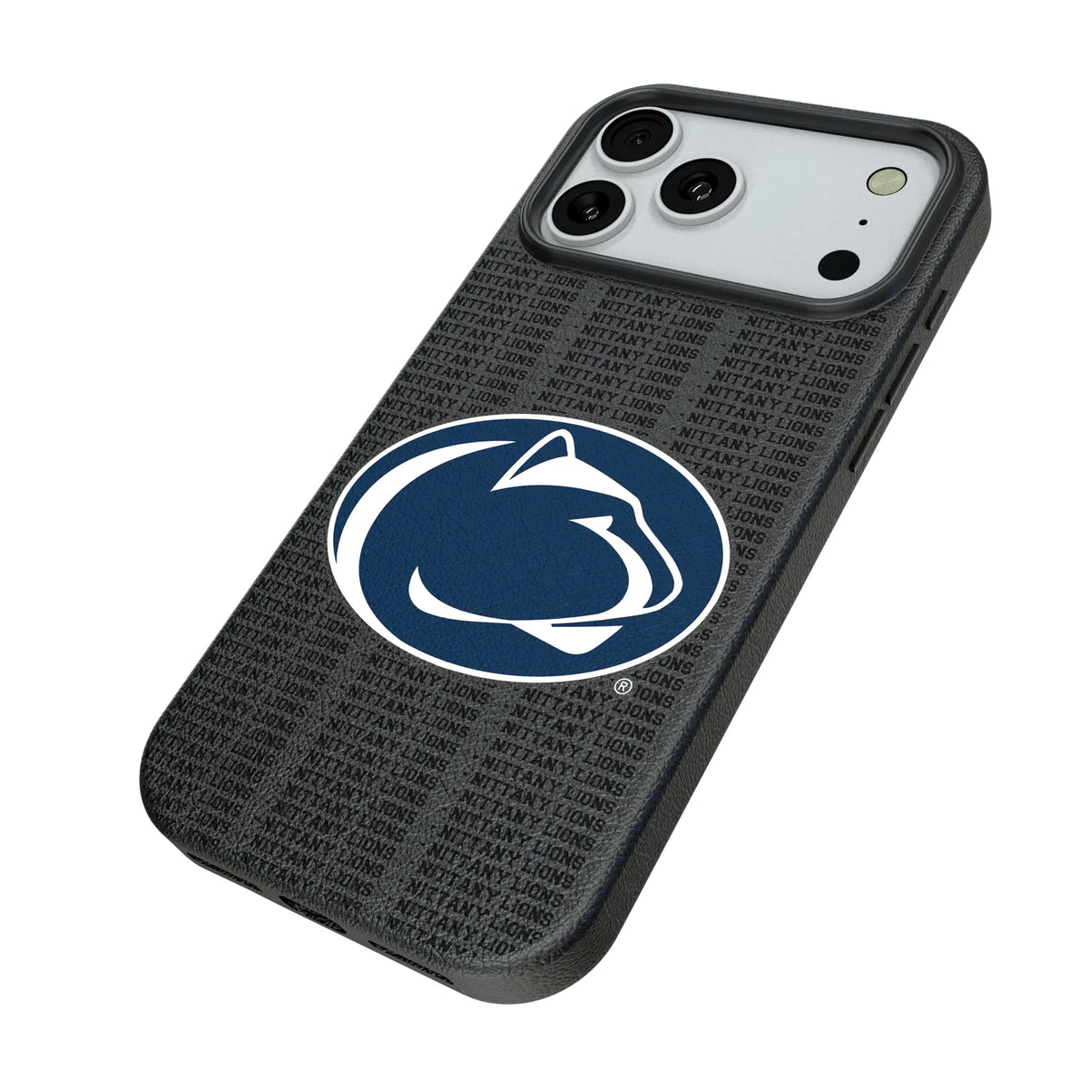Pennsylvania State University Nittany Lions Text Backdrop iPhone MagSafe Compatible Phone Case for Apple iPhone - Isometric View#Device_iPhone 18 Pro Max