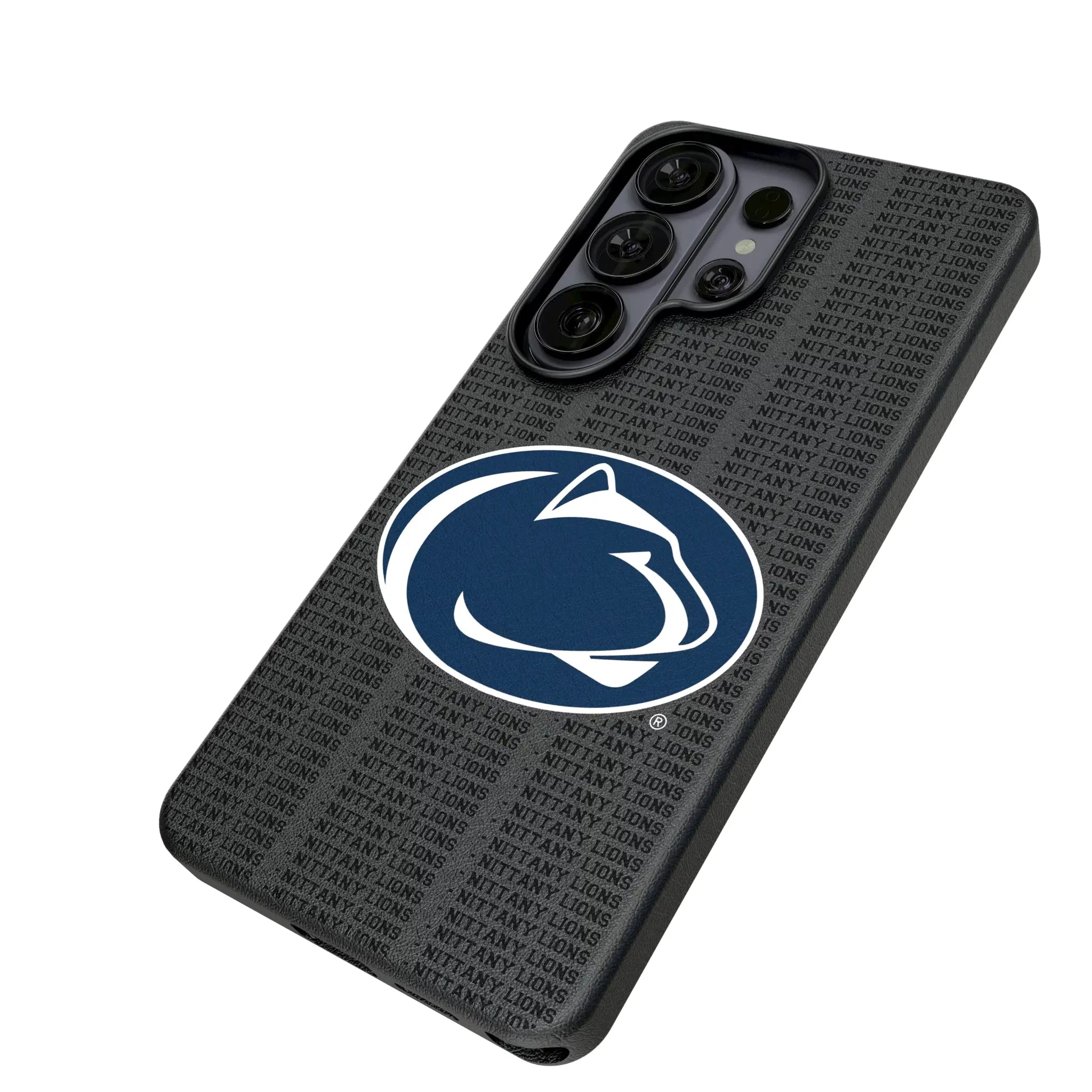Pennsylvania State University Nittany Lions Text Backdrop Galaxy MagSafe Compatible Phone Case for Samsung Galaxy - Isometric View#Device_Galaxy S26 Ultra