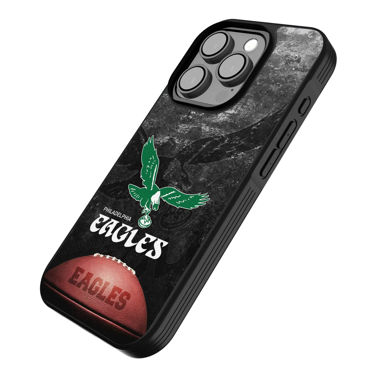 Philadelphia Eagles 1973-1995 Historic Collection Legendary iPhone Bump Phone Case for Apple iPhone - Isometric View