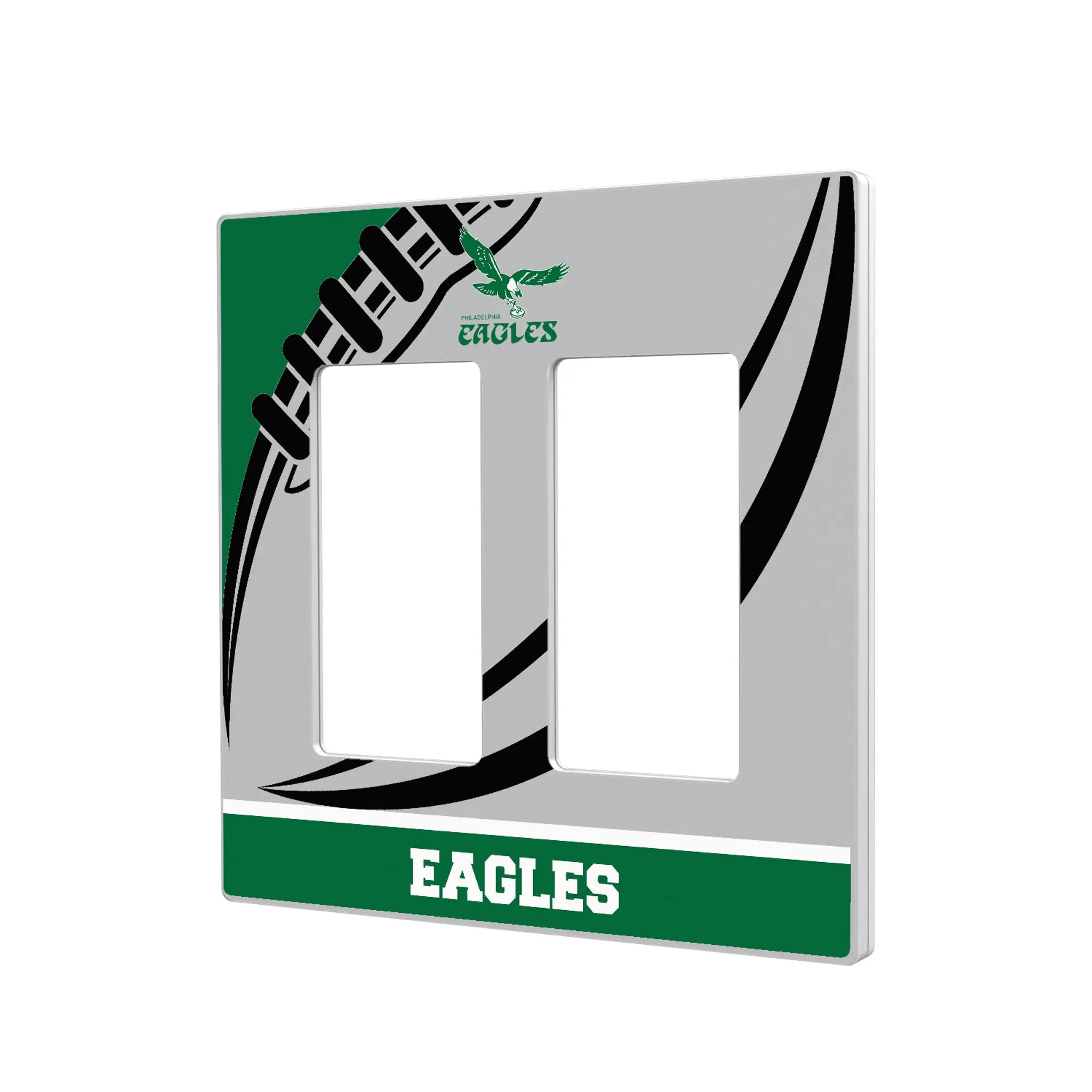 Philadelphia Eagles 1973-1995 Historic Collection Passtime Hidden-Screw Light Switch Plate#Style_Double Rocker