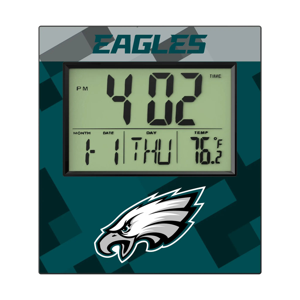Philadelphia Eagles Color Block Wall Clock