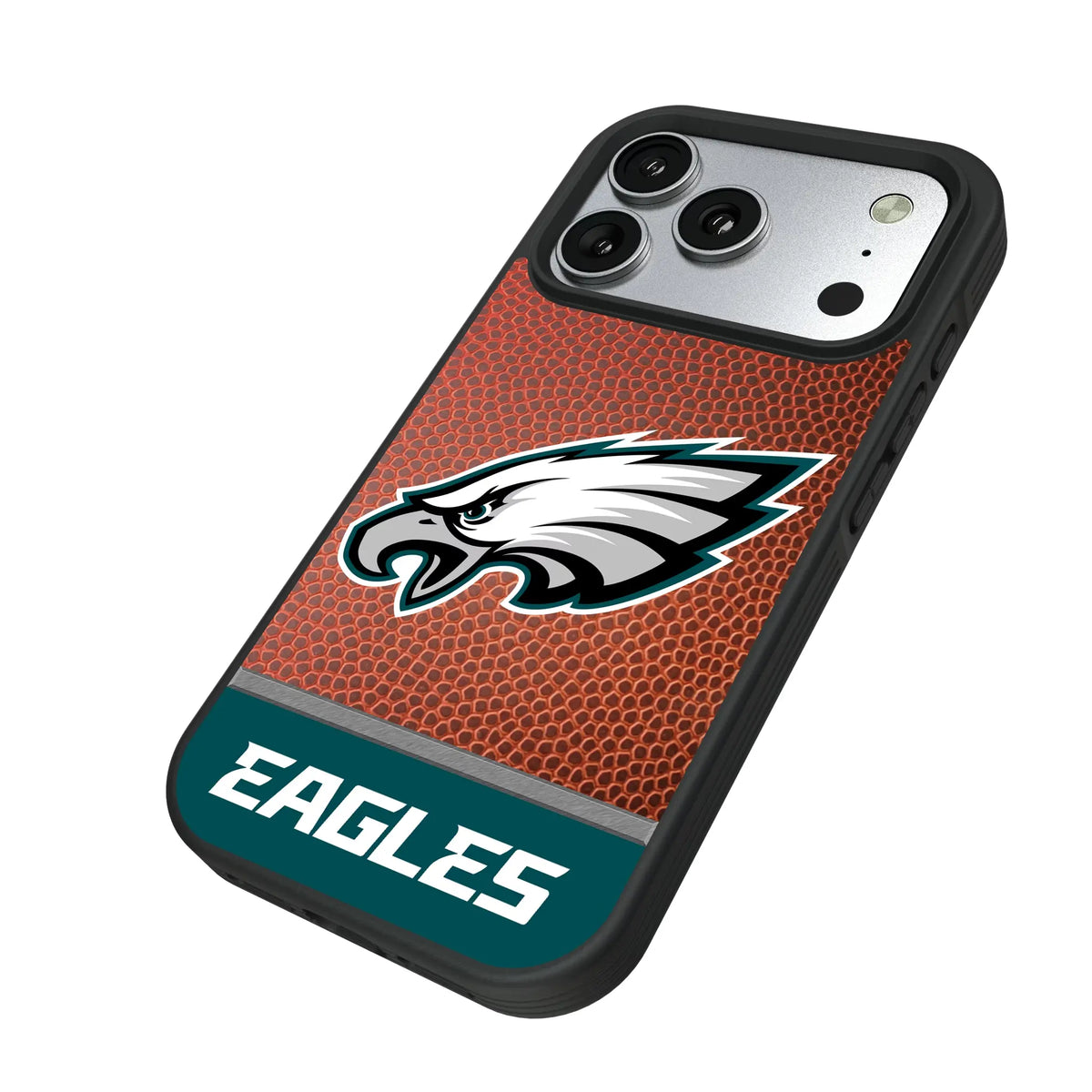 Philadelphia Eagles Football Wordmark iPhone Bump Phone Case for Apple iPhone - Isometric View#Device_iPhone 17 Pro