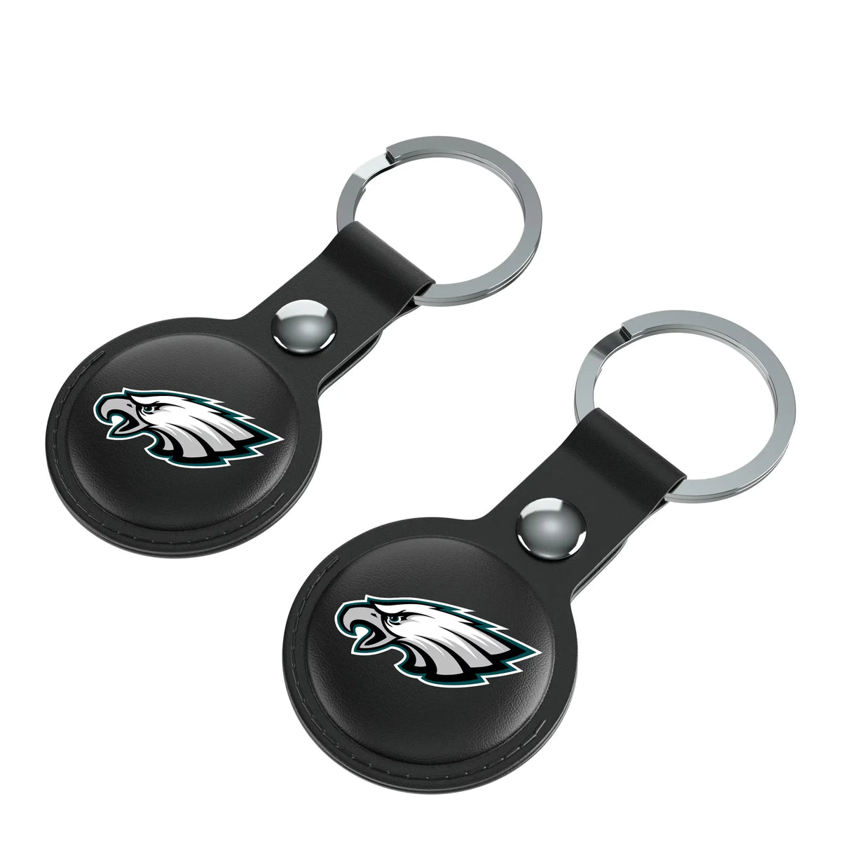 Philadelphia Eagles Insignia AirTag Black Airtag Holder 2-Pack - Isometric View