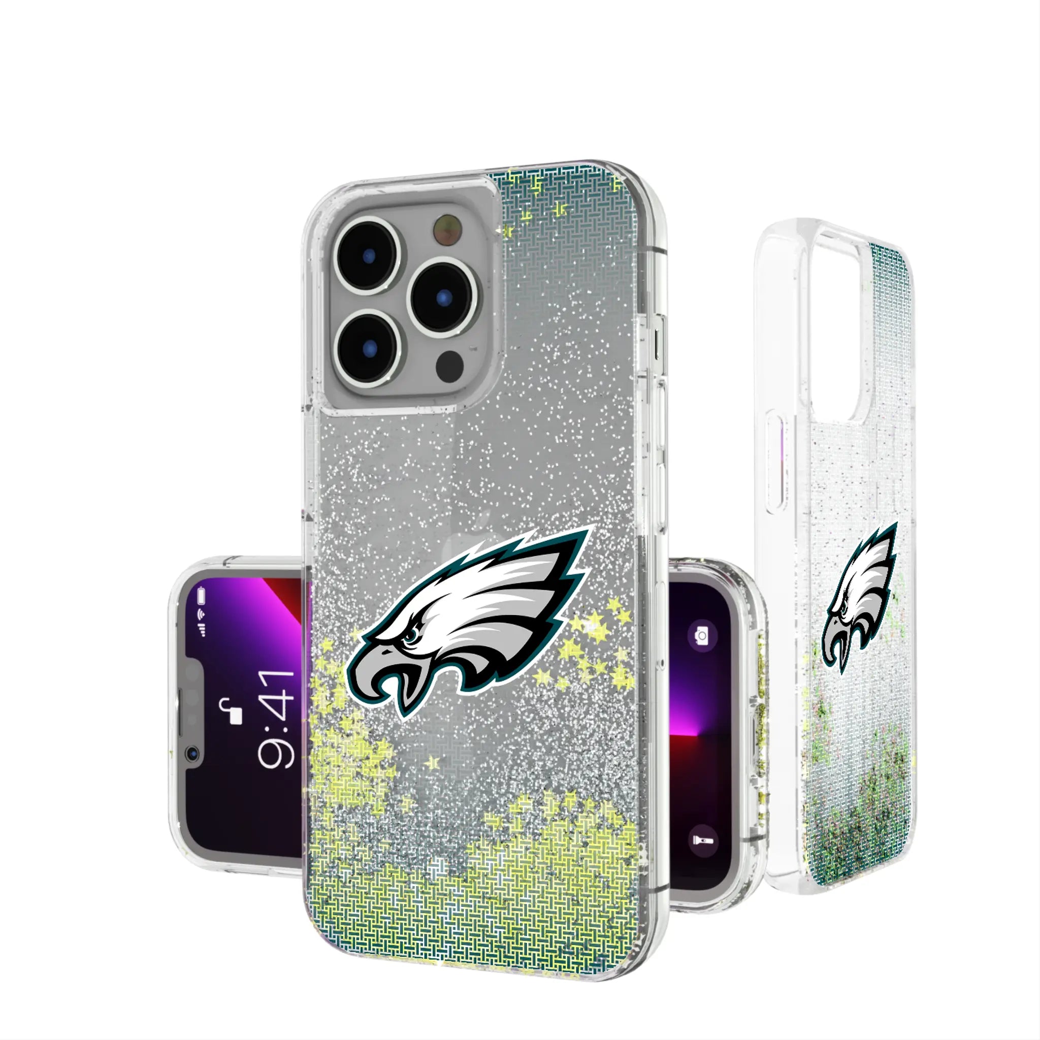 Philadelphia Eagles Linen iPhone Glitter Phone Case for Apple iPhone