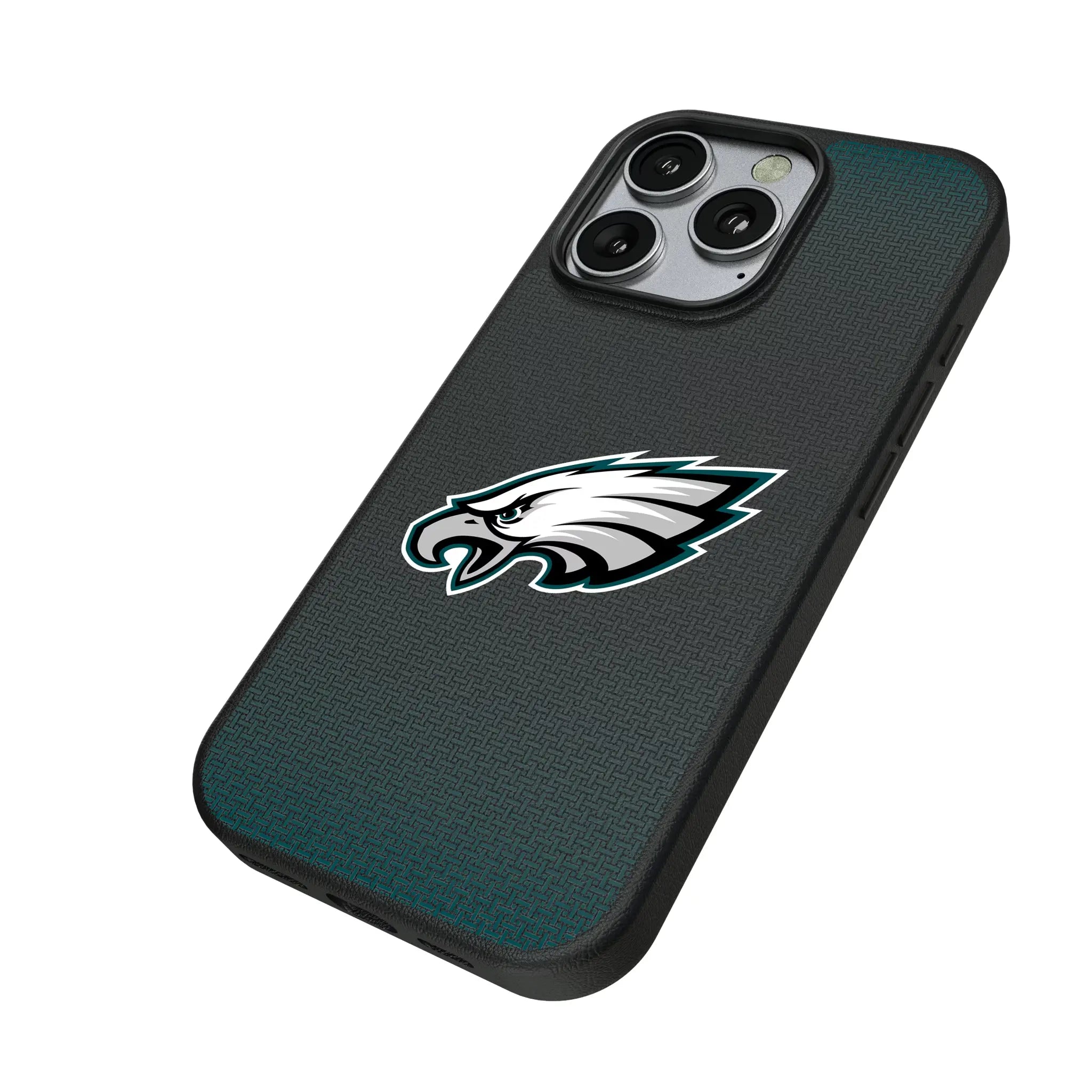 Philadelphia Eagles Linen iPhone MagSafe Compatible Phone Case for Apple iPhone - Isometric View