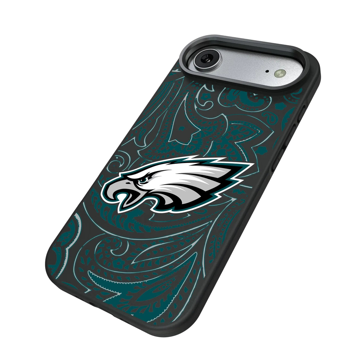 Philadelphia Eagles Paisley iPhone Bump Phone Case for Apple iPhone - Isometric View#Device_iPhone Air