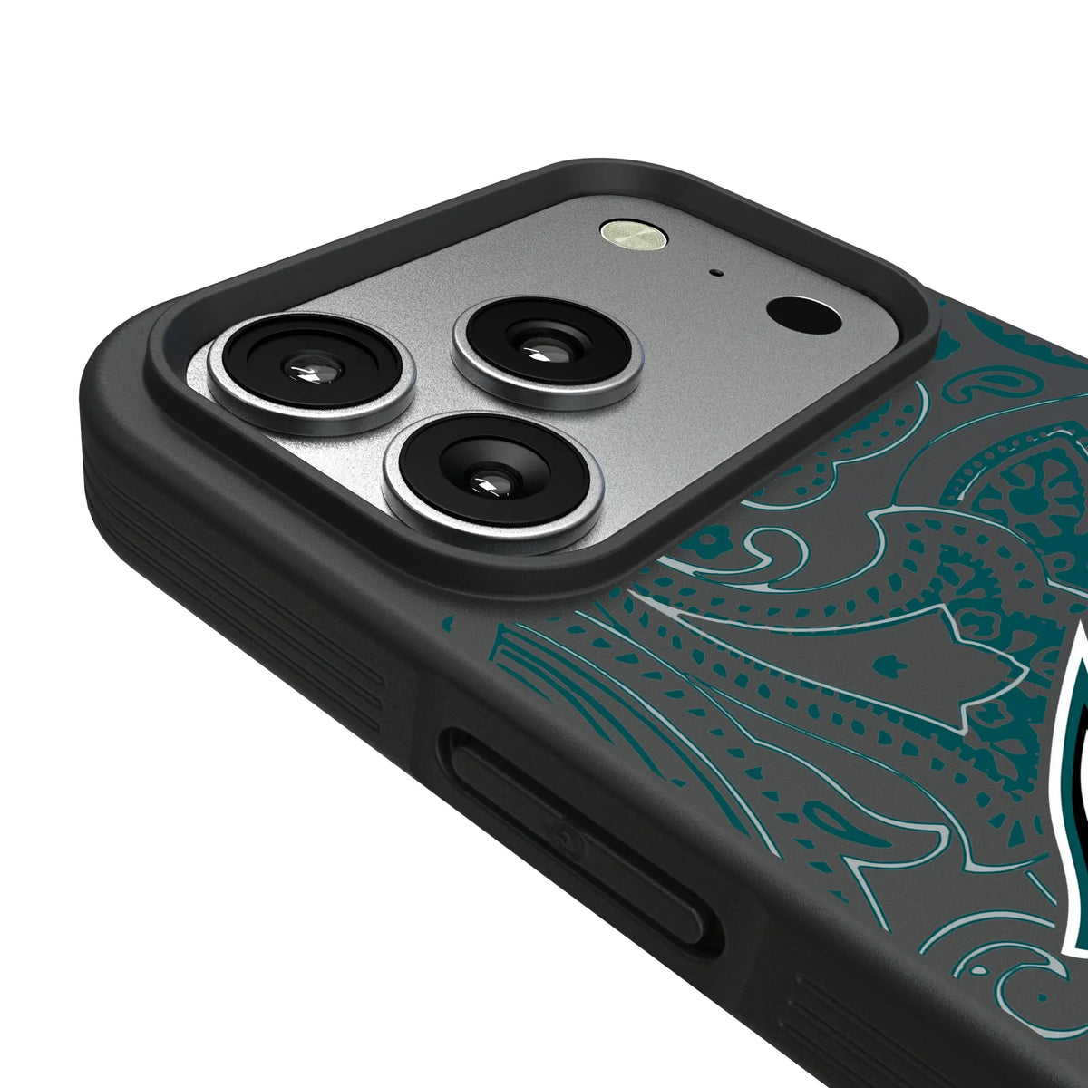 Philadelphia Eagles Paisley iPhone Bump Phone Case for Apple iPhone - Detail#Device_iPhone 17 Pro