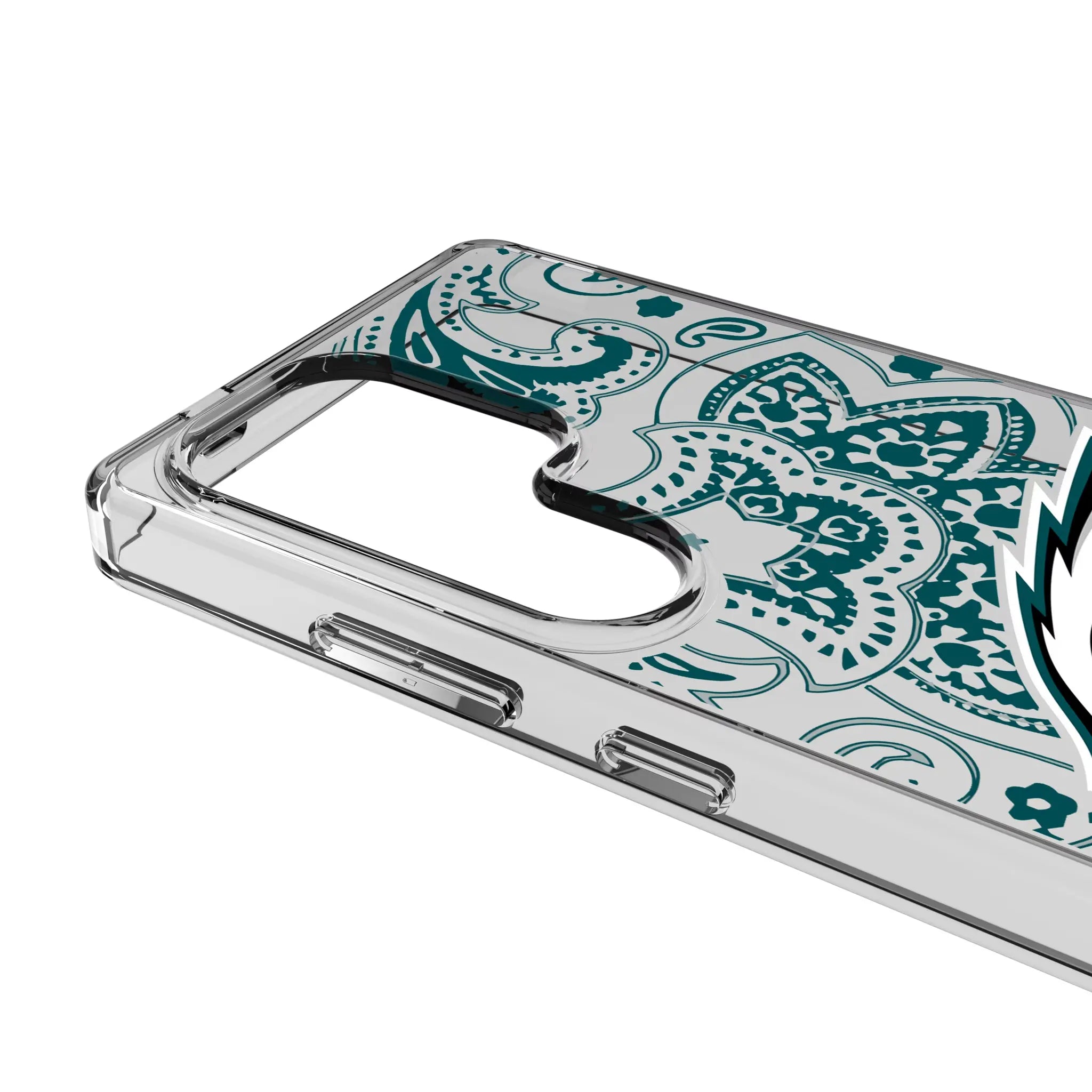 Philadelphia Eagles Paisley Galaxy Clear Phone Case for Samsung Galaxy - Detail#Device_Galaxy S25 Ultra